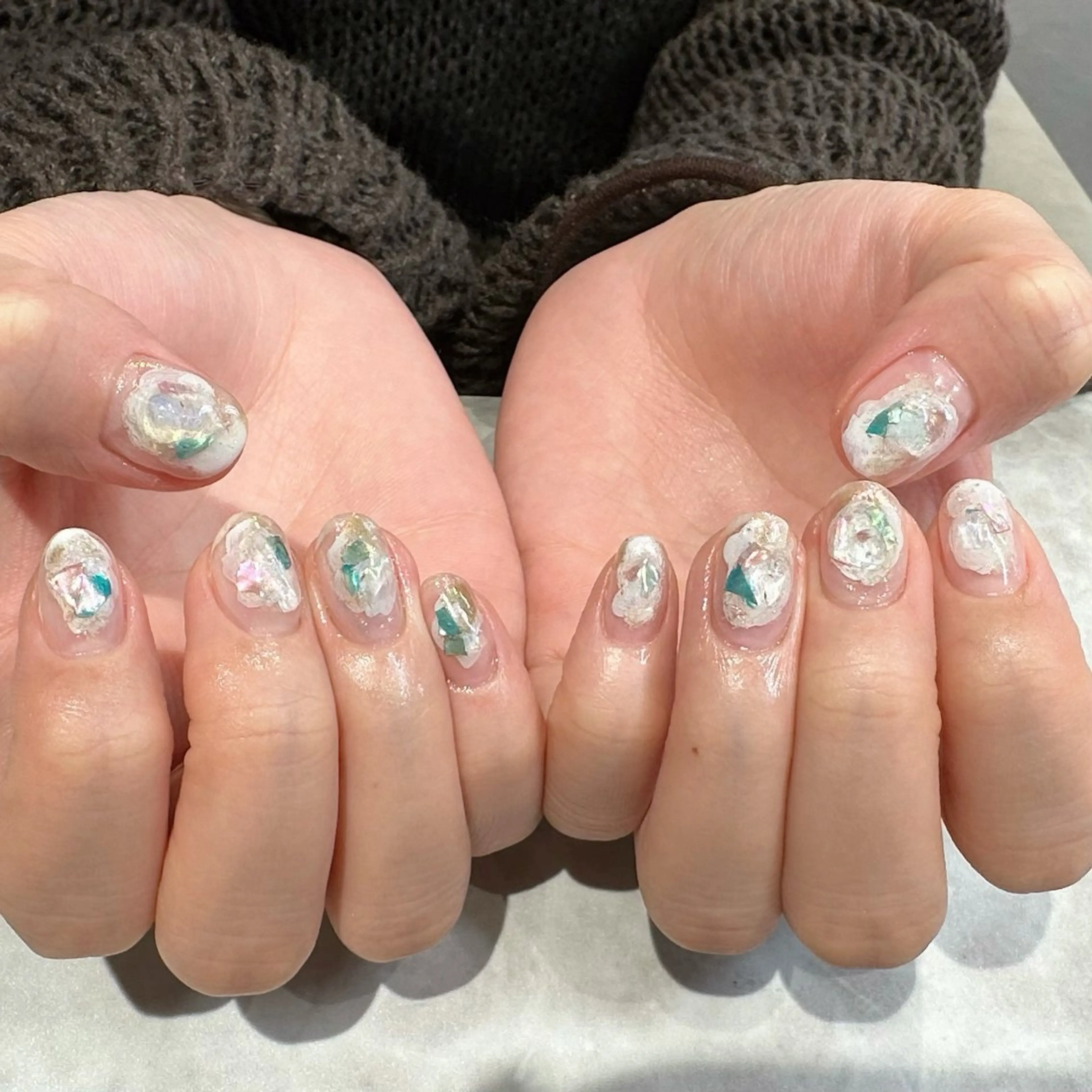 ネイル クリアネイル ジェルネイル ニュアンスネイル erinca nail所属・圦本 有紀のネイルデザイン