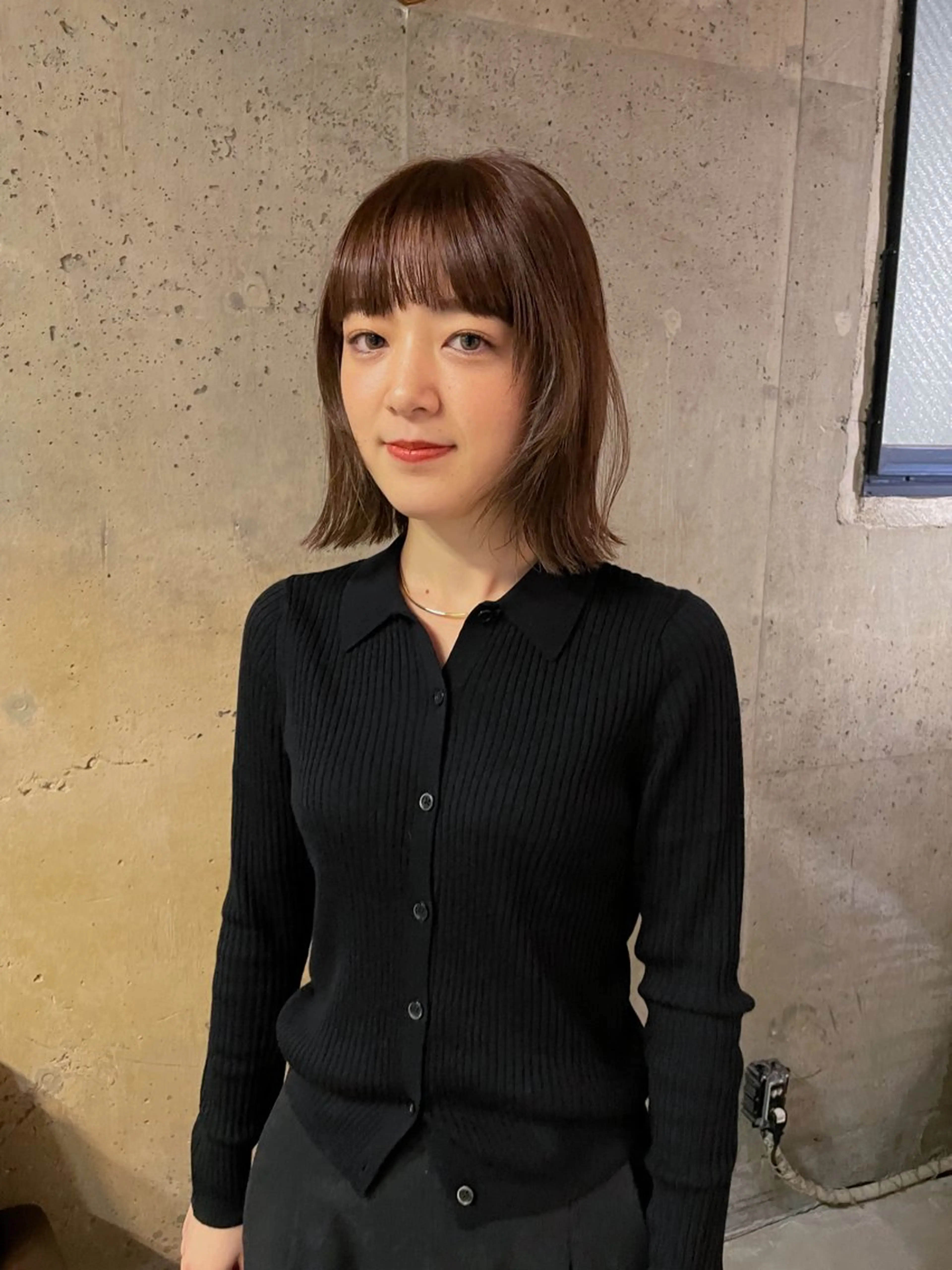 ミディアム カラー パーマ/レイヤー 岩山丈一郎のヘアスタイル