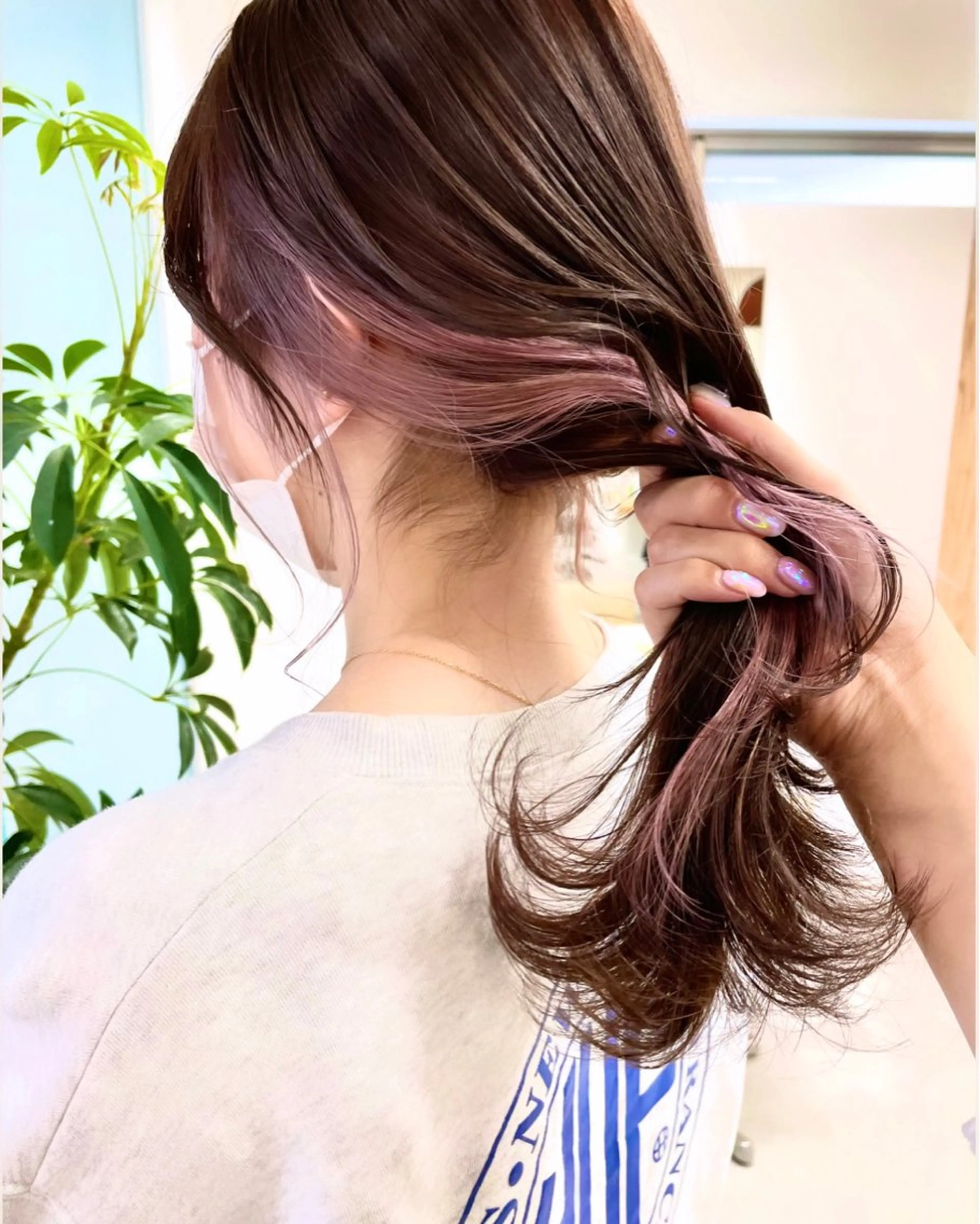 ロング カラー デザインパーマ/ 艶カラー/ボブのヘアスタイル