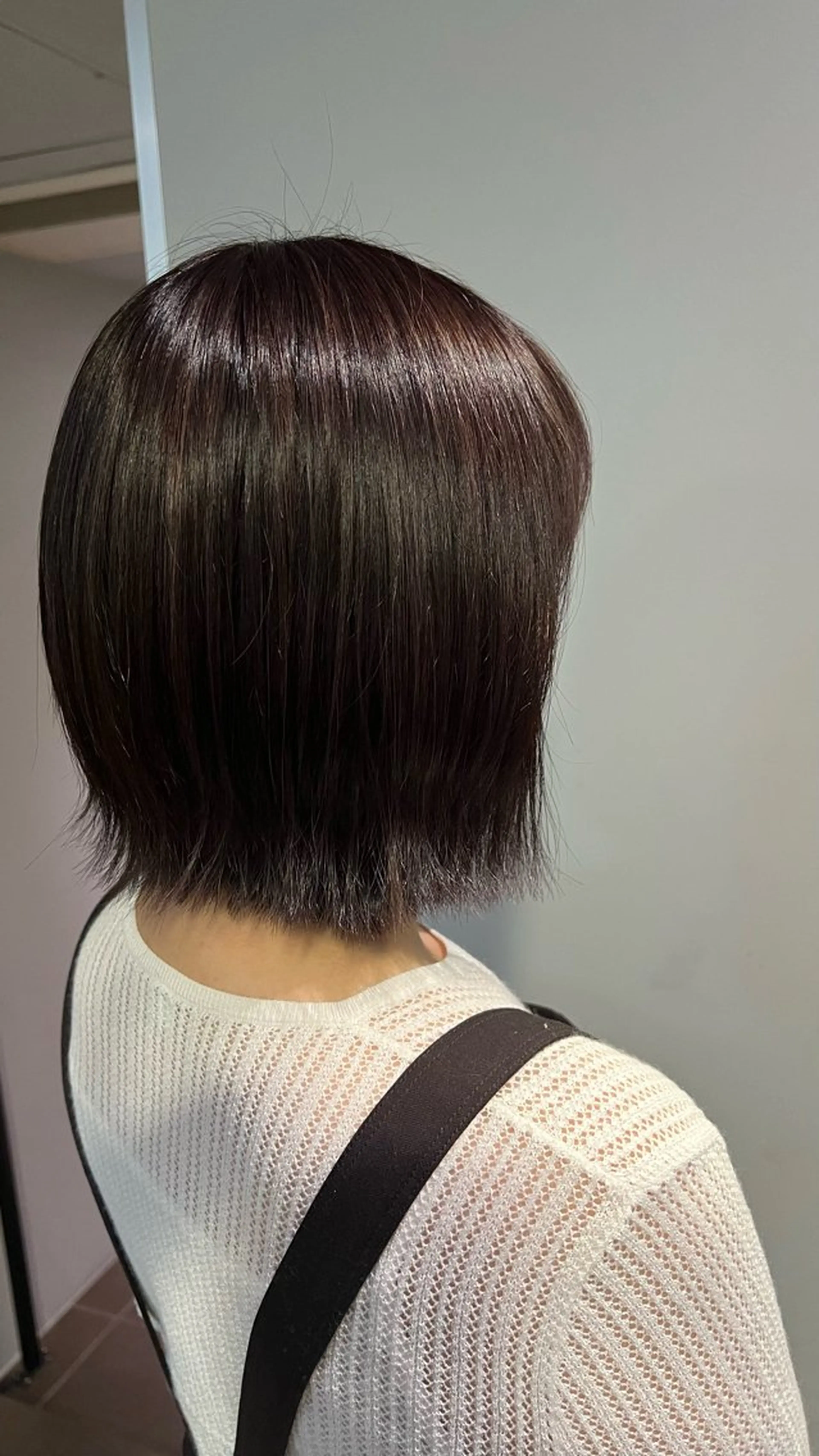 ショート レッドブラウン カット ヘアカラー トリートメント 西村 美月のヘアスタイル