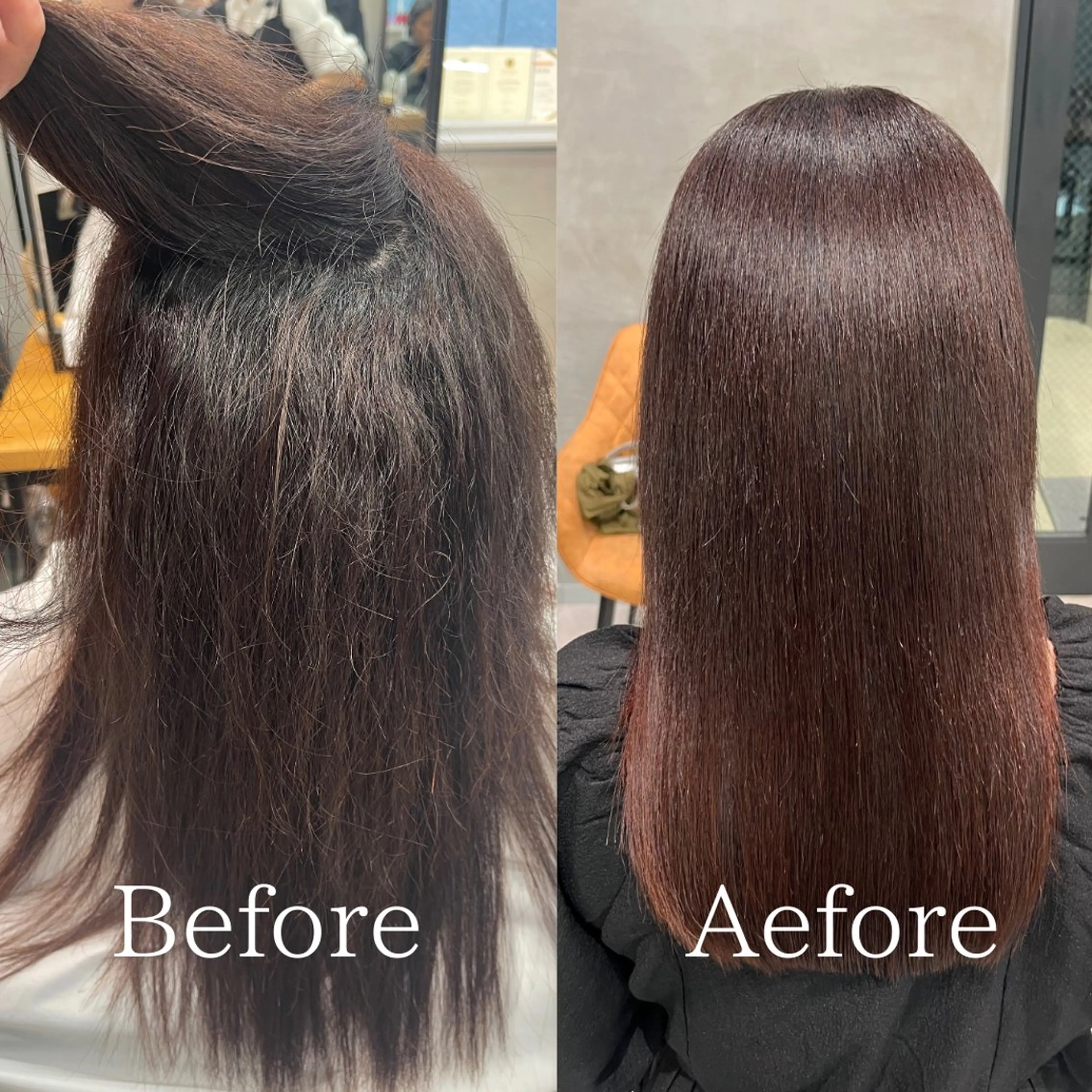セミロング くせ毛 縮毛矯正 縮毛矯正 charm《銀座》 縮毛矯正/ヘアセットのヘアスタイル