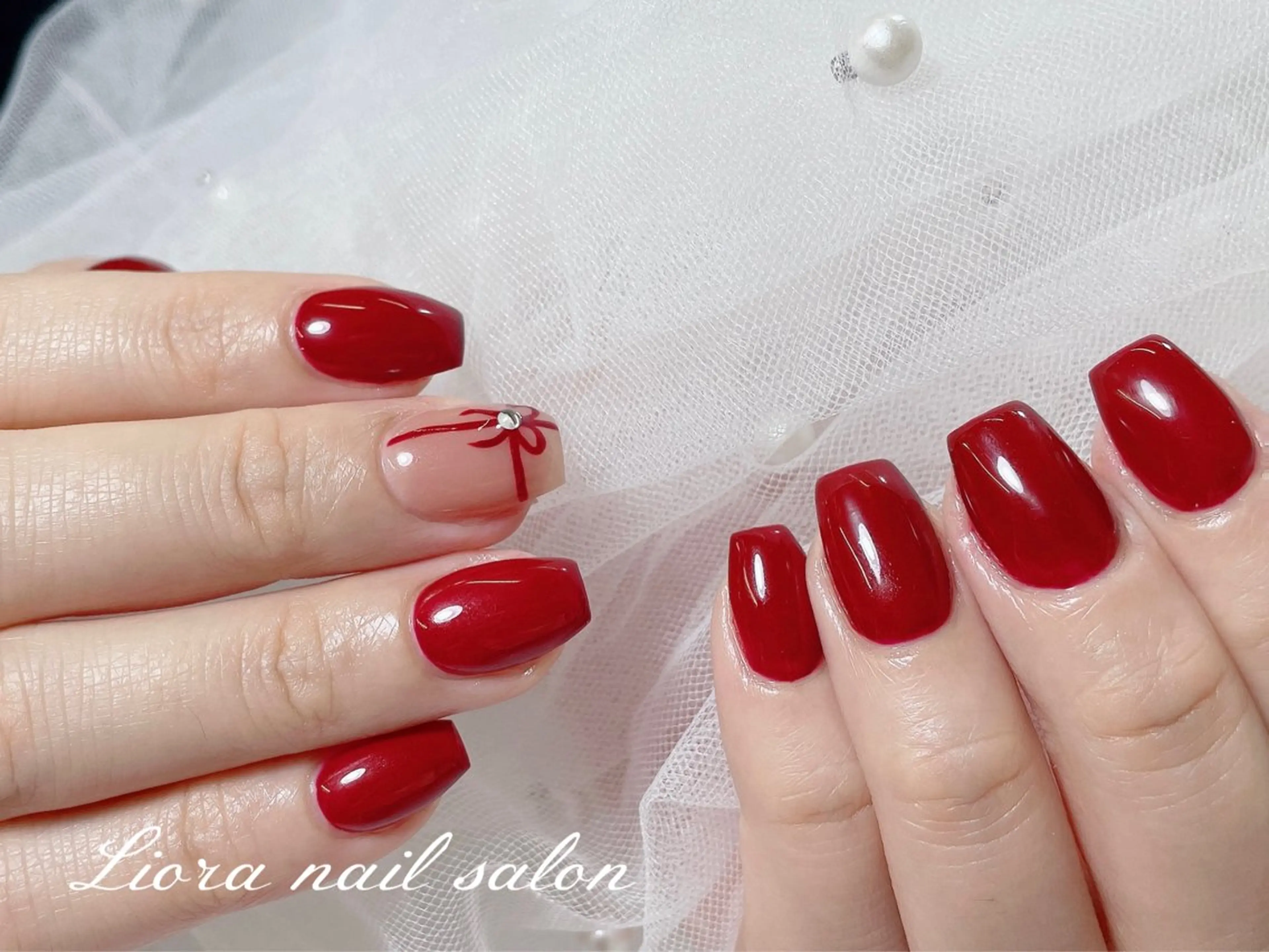 ネイル チークネイル フットネイル フレンチネイル ジェルネイル ガーリー ハンドネイル Liora ネイルサロン所属・Liora nail salonのネイルデザイン