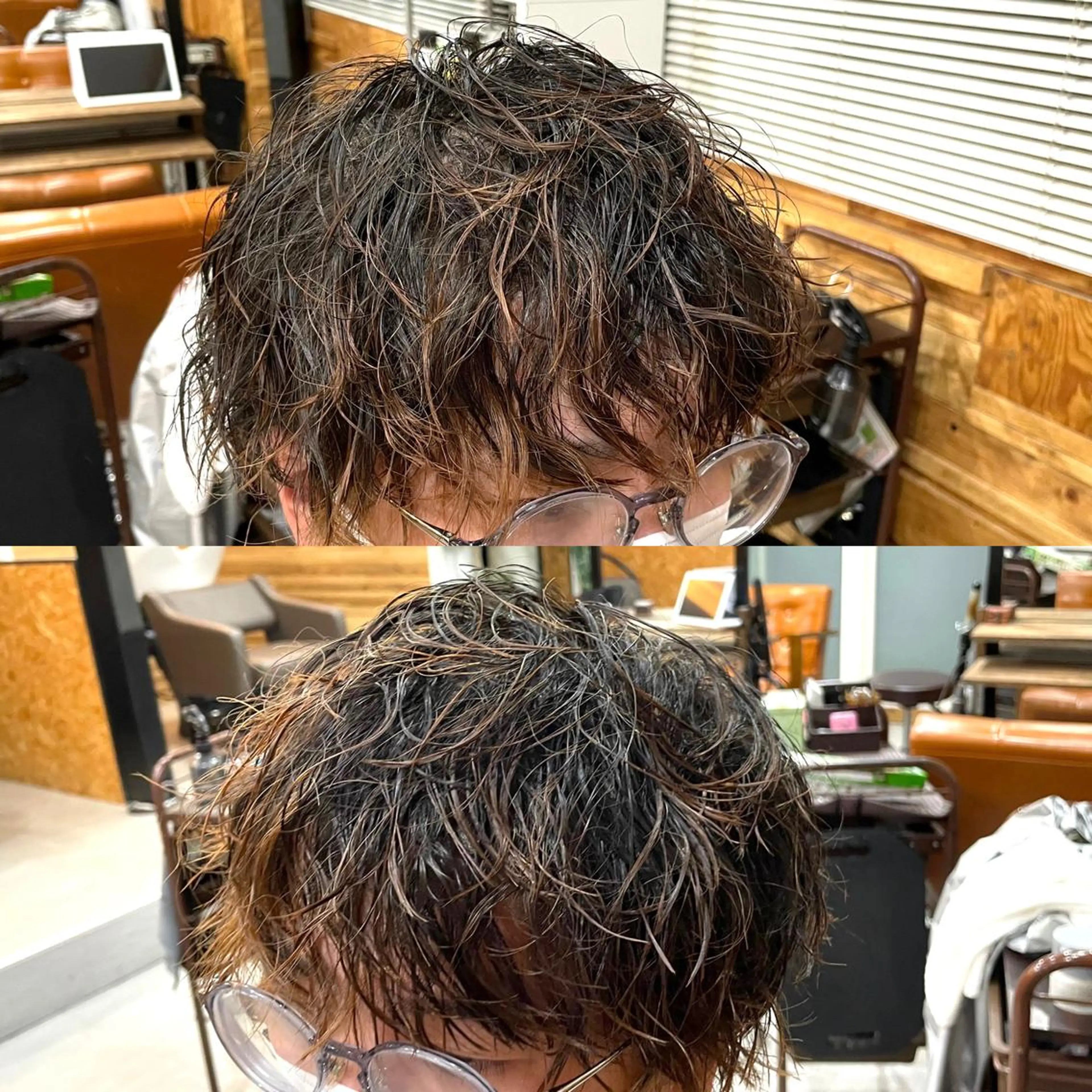 ショート メンズ メンズパーマ かんばら りょーいのヘアスタイル