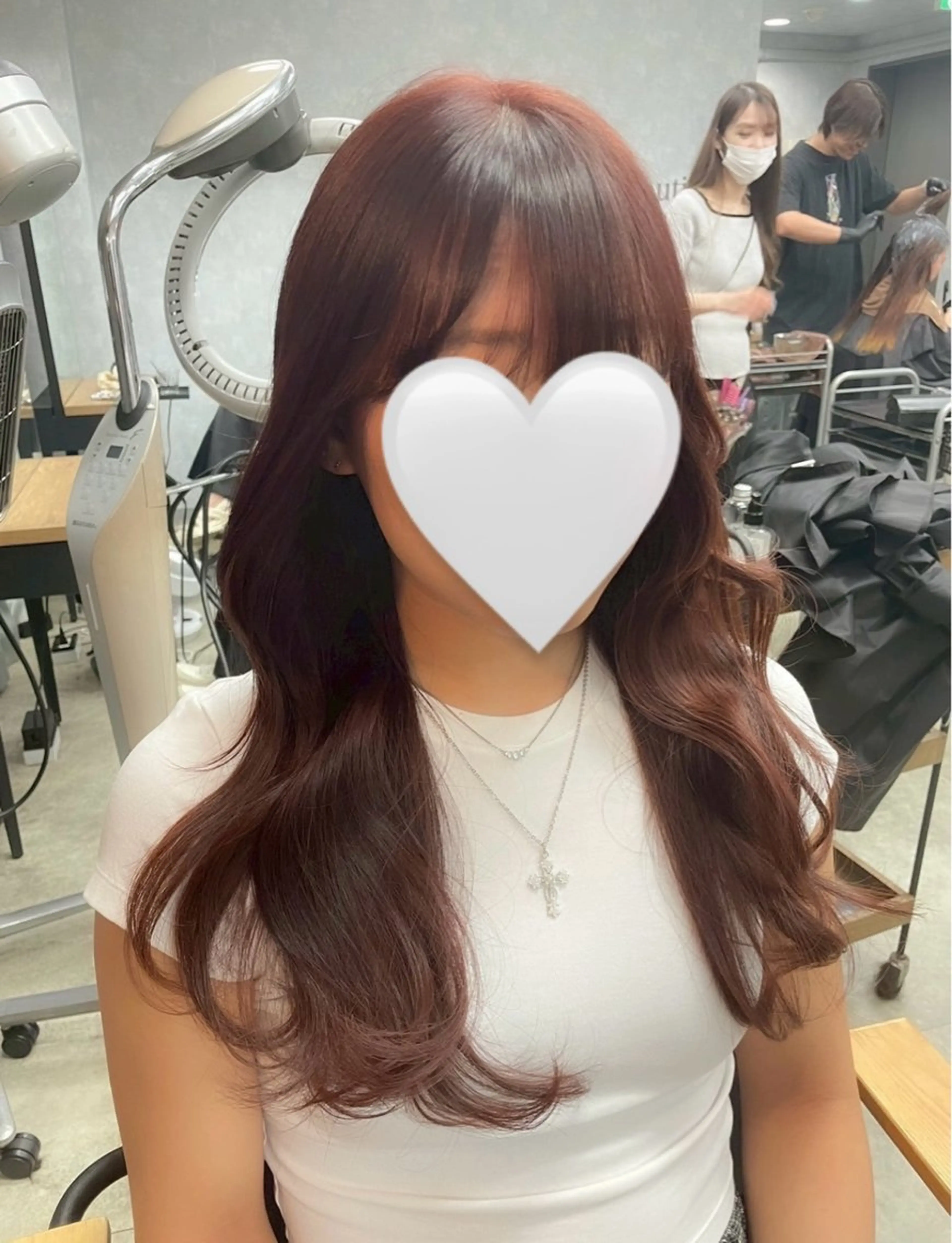 ロング 顔周りカット 🩵Lutia新宿 ヒイラギ🩵のヘアスタイル