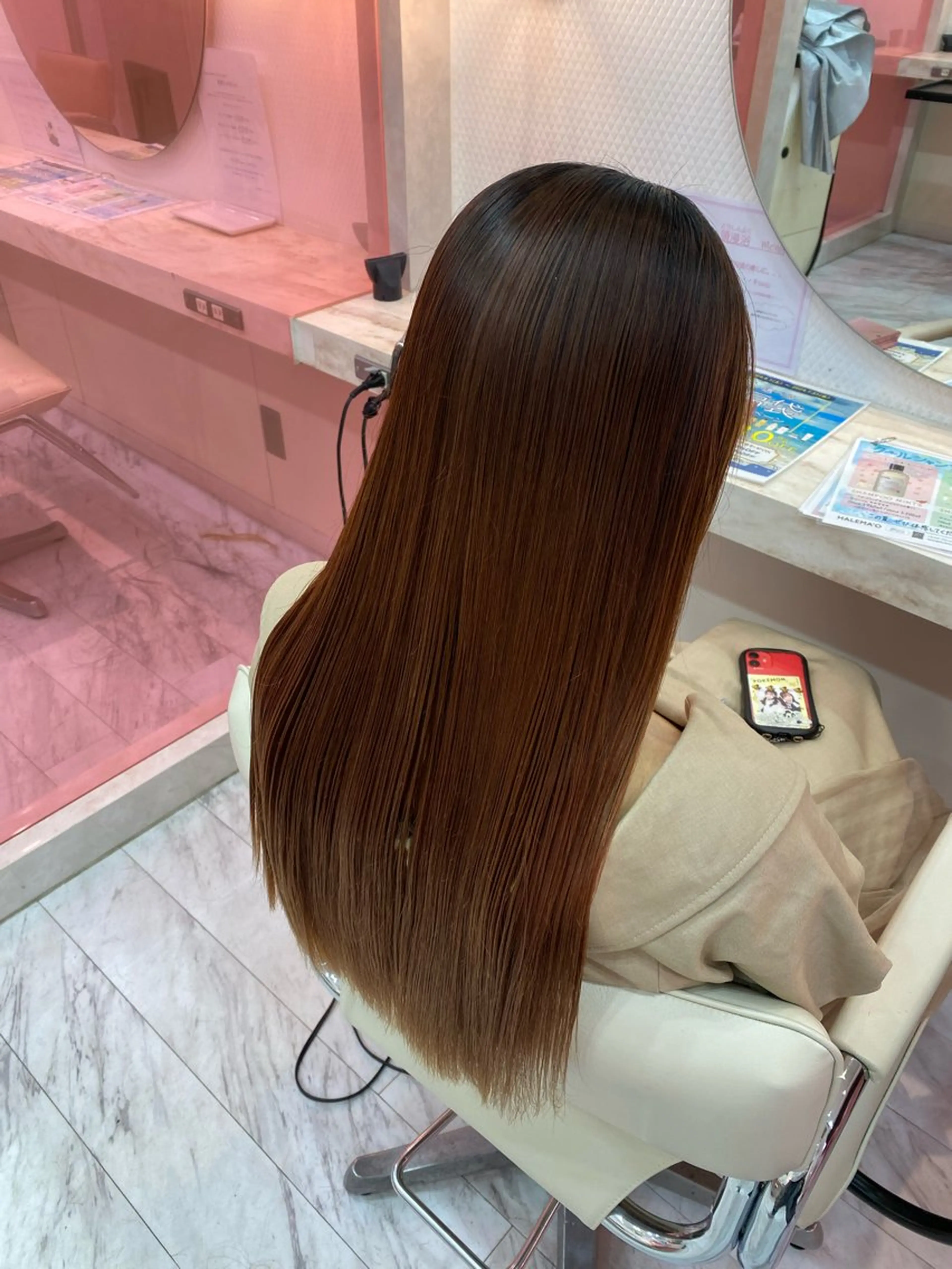 ロング カット 縮毛矯正 トリートメント 本間 しゅうまのヘアスタイル