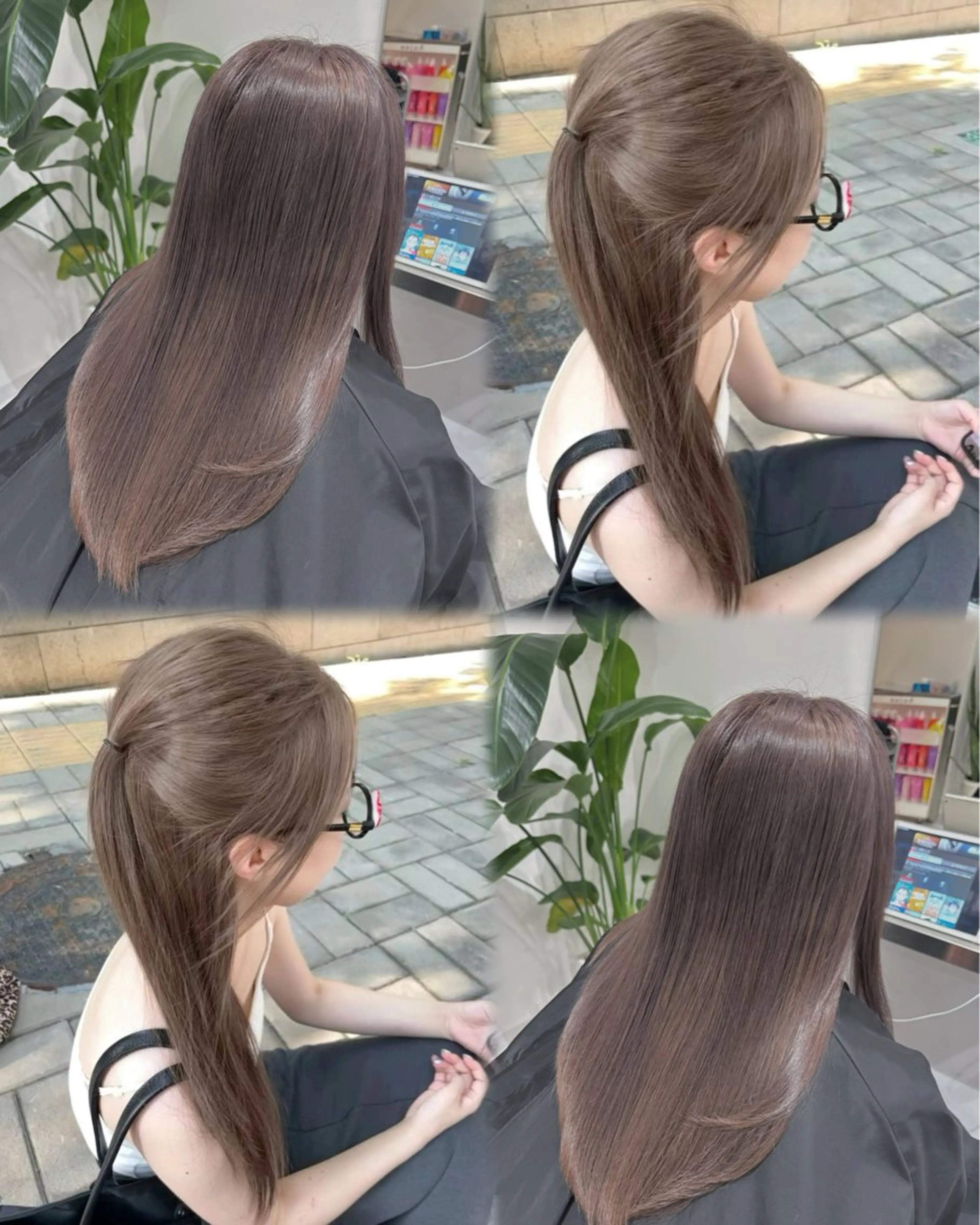ロング カラー ベージュカラー ブリーチ ブラウンカラー ケアブリーチ カシス ヘアカラー トリートメント 艶感×抜け感hair /ReLit 正源のヘアスタイル