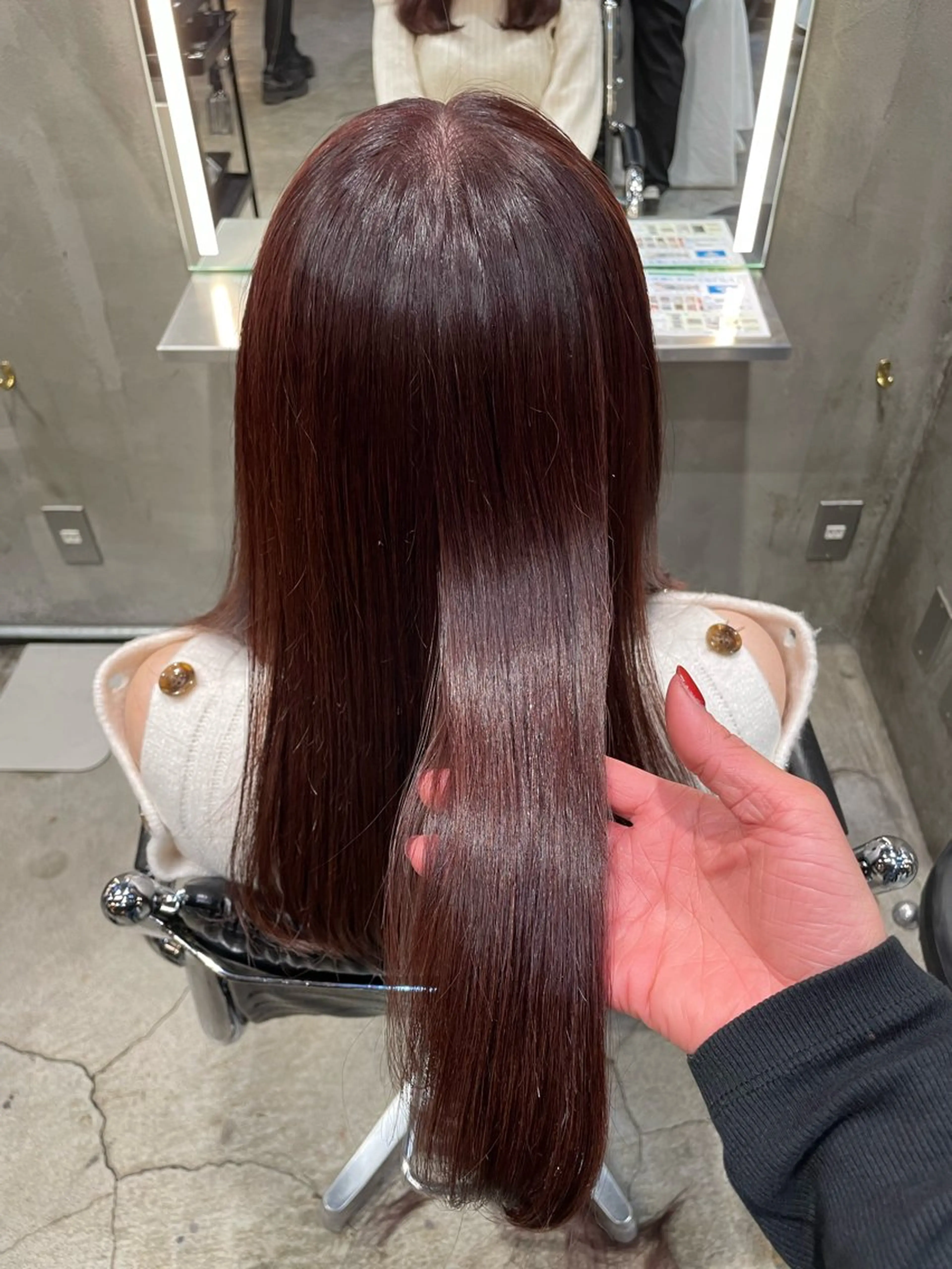 ロング カラー パーマ ヘアアレンジ カット ヘアカラー トリートメント madokaレイヤー /暖色カラーのヘアスタイル