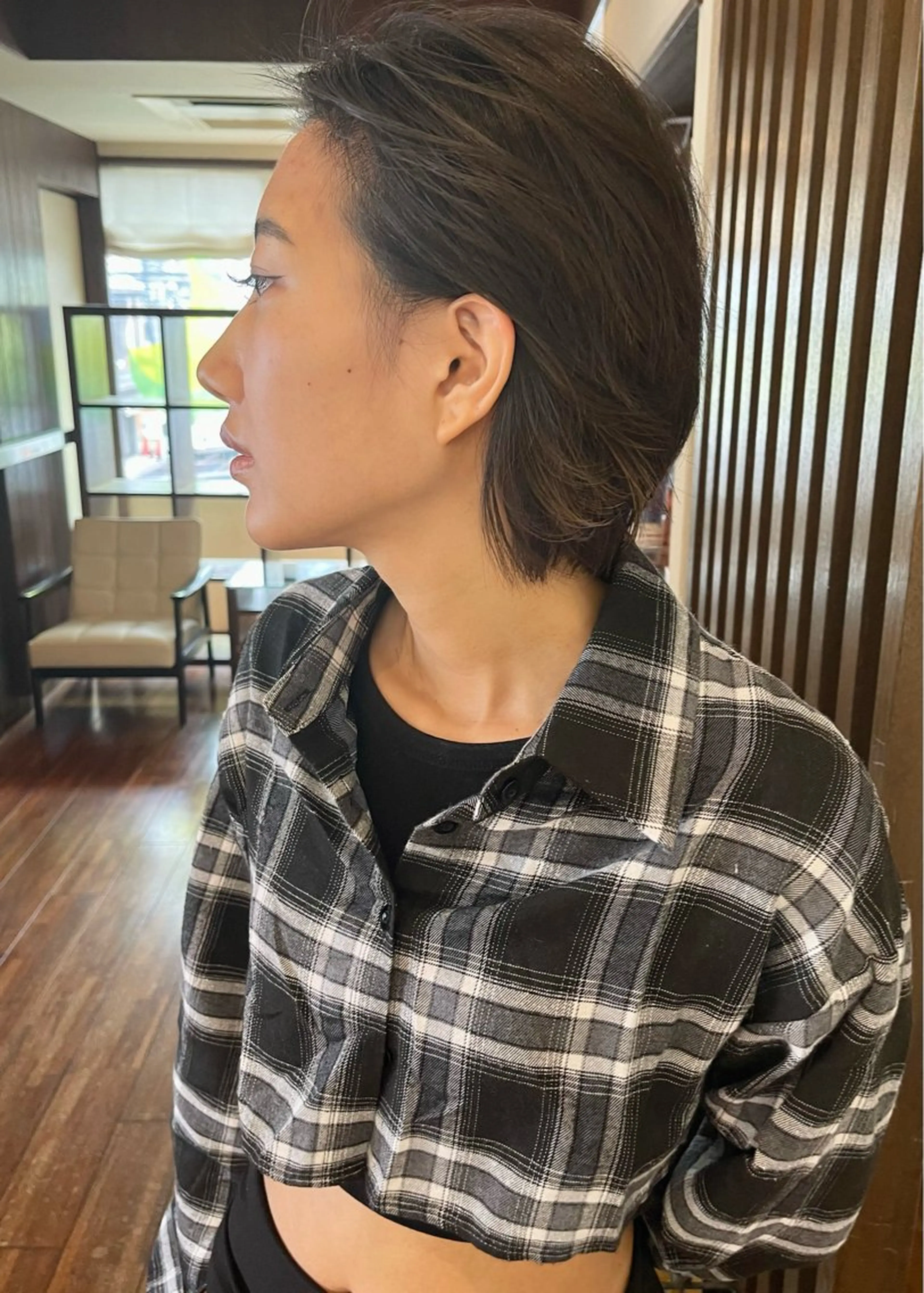 ショート カラー ショートボブ ハイライトカラー ボブ ハイライト ショートヘア カット ヘアカラー トリートメント 髪質改善ｶﾗｰ ｹｱﾌﾞﾘｰﾁ/ﾀﾑのヘアスタイル