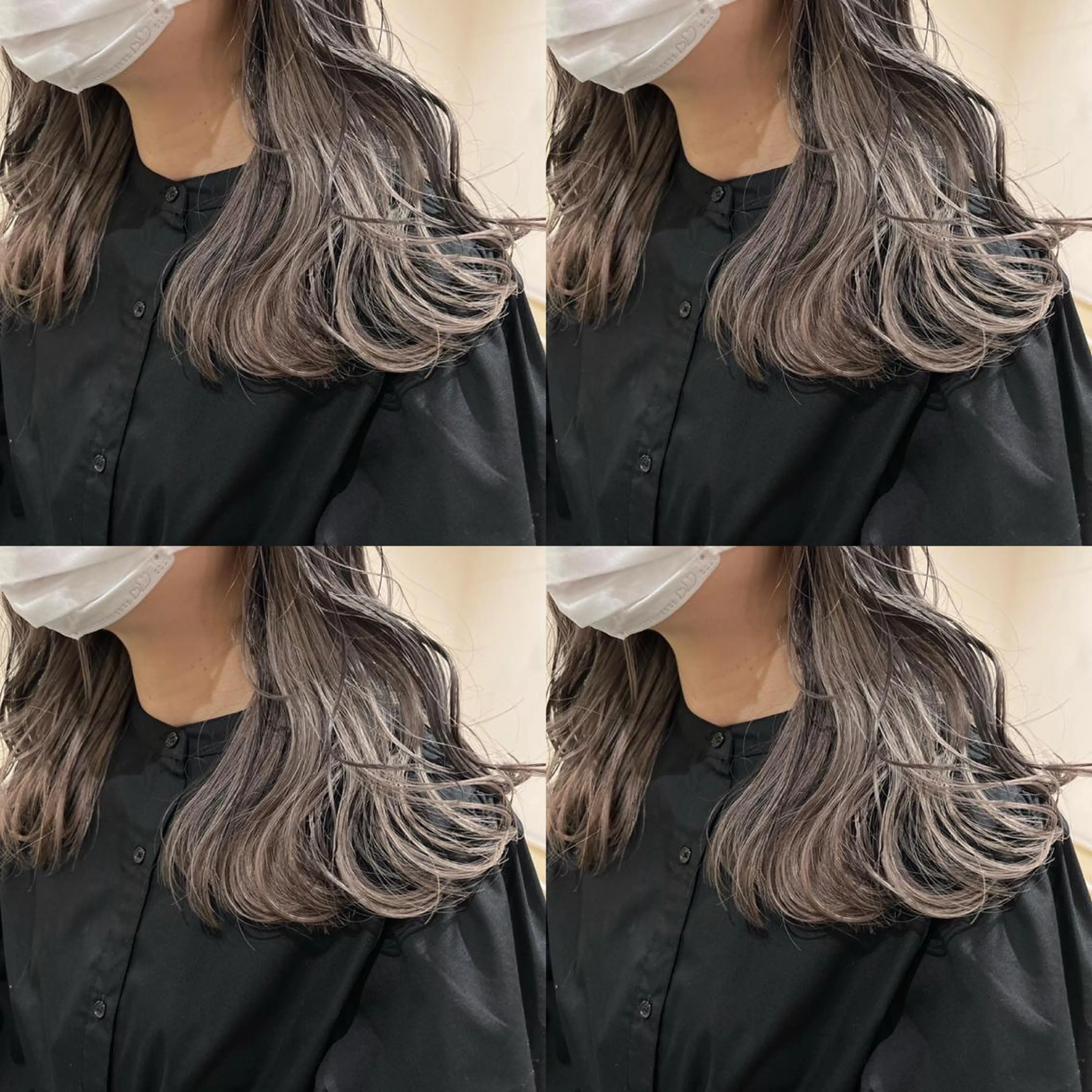 ミディアム カラー インナーカラー シルバー レイヤー×髪質改善 マネージャー安藤光司のヘアスタイル