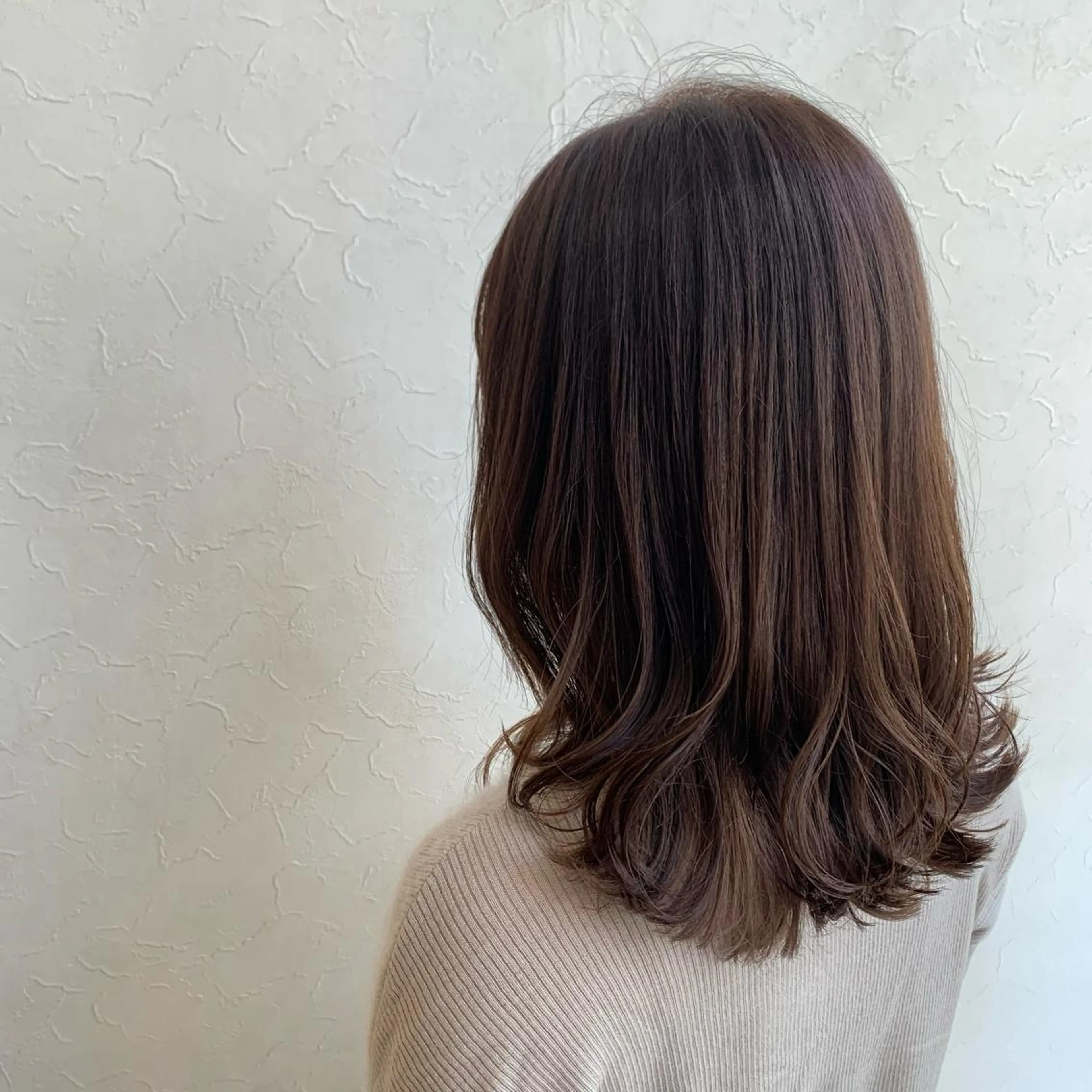 ミディアム カラー ブラウンカラー チョコレートブラウン ヘアカラー トリートメント Liberty 店長 TAJIMAのヘアスタイル