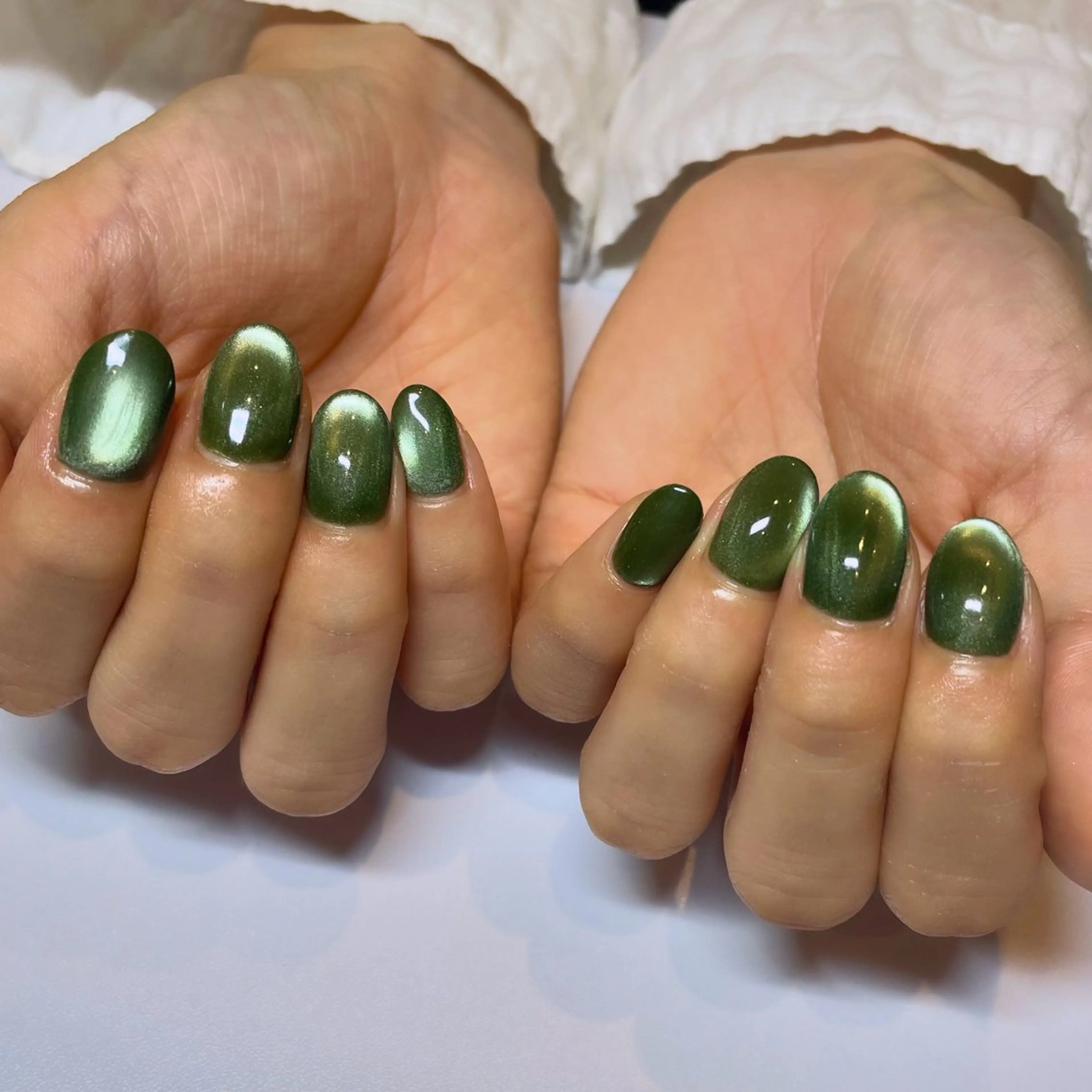 ネイル 長さ出し Nailsalon Repos.所属・Rika🌼 シンプル•マグネットのネイルデザイン