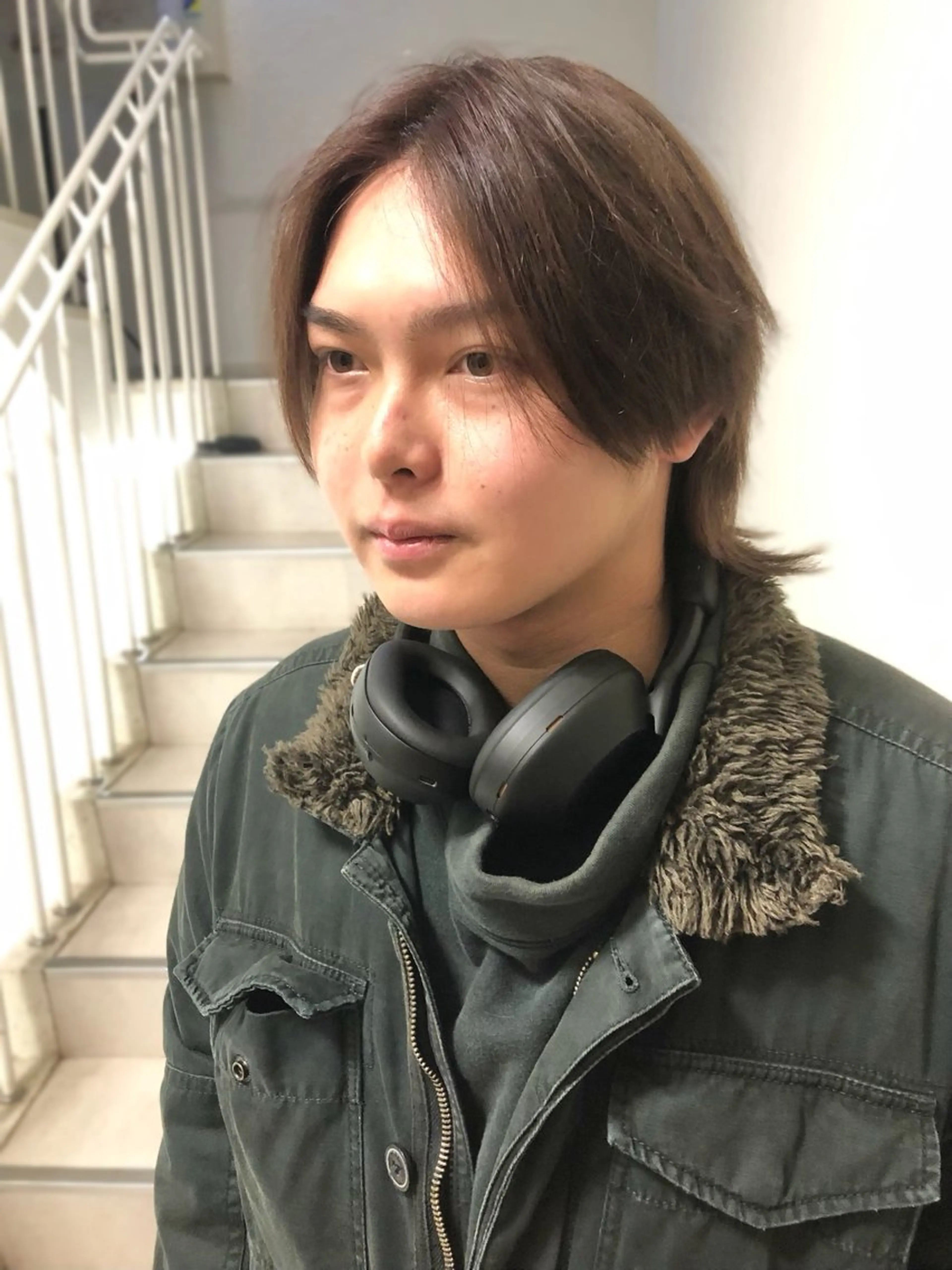 カラー ヘアアレンジ メンズ メンズウルフカット ブラウンカラー ウルフカット カット ヘアカラー トリートメント ヘアセット メンズ特化✂️栗原 侑也のヘアスタイル