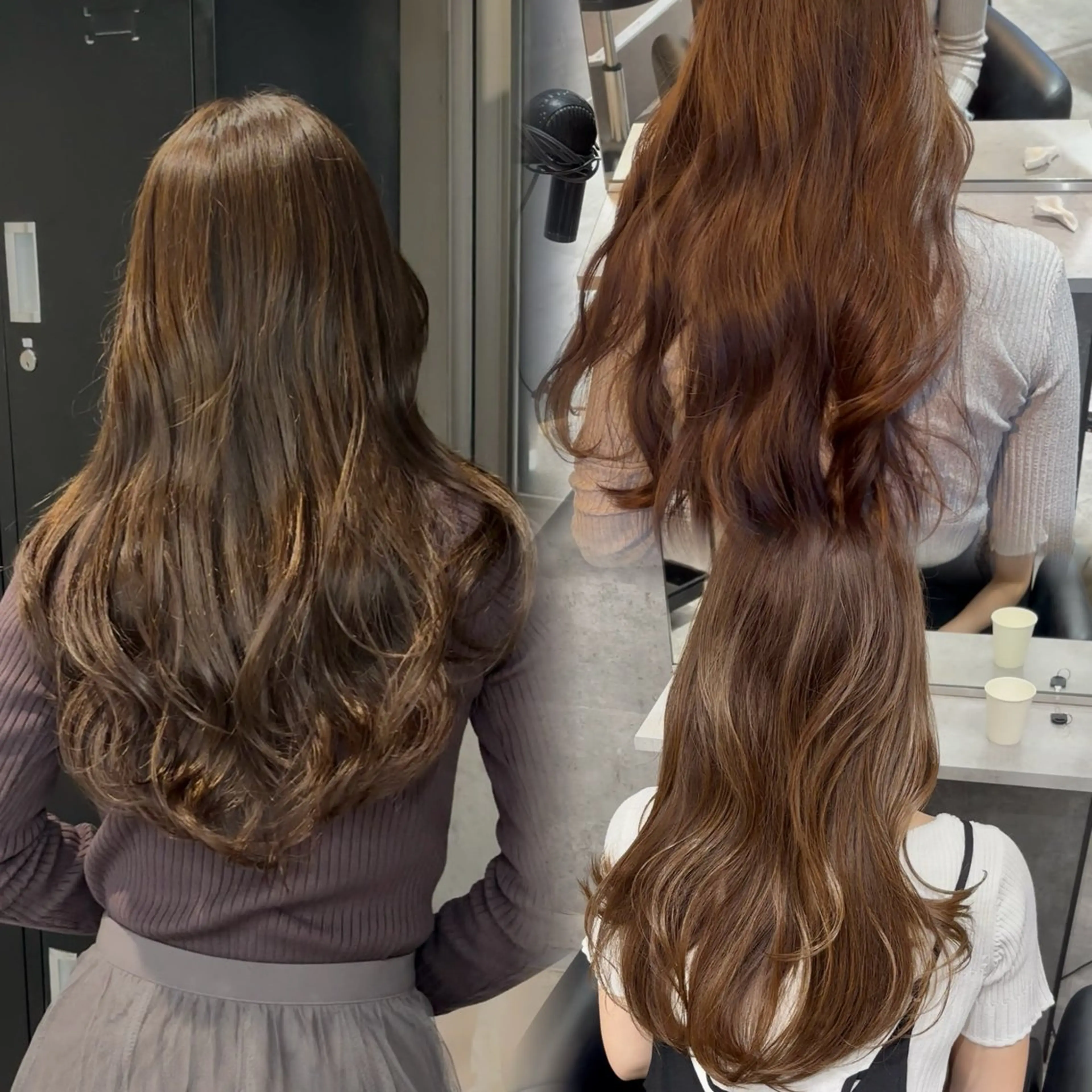 ロング くびれヘア 顔周りカット 髪質改善 韓国風ヘア レイヤーカット ヘアカラー トリートメント 韓国風/透明感カラー 髪質改善/ayacaのヘアスタイル