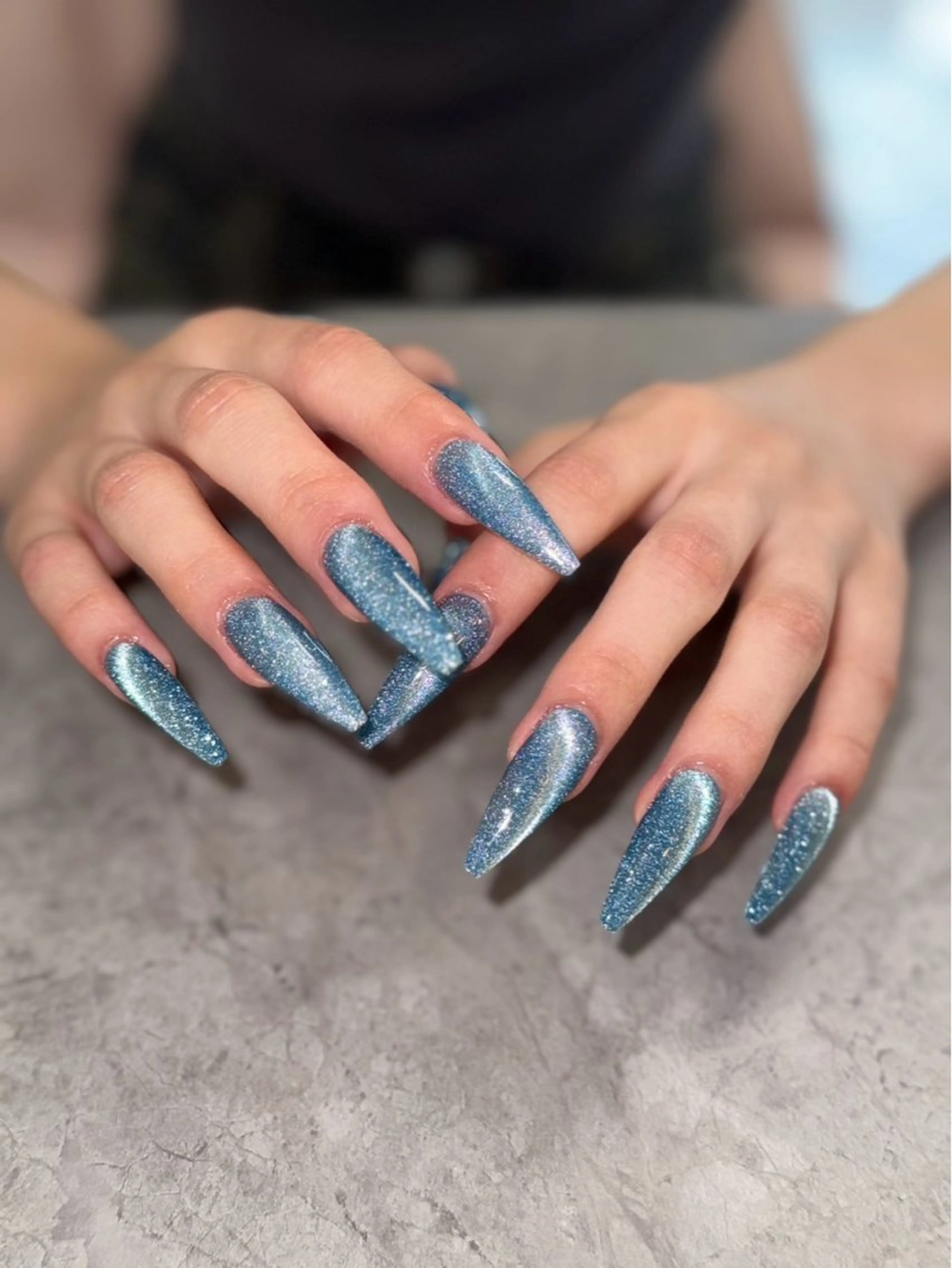 【gel Xチップ長さだし☆自爪白い所から1.5cmの長さまで】（形はとんがり又は、バレリーナカット）の写真