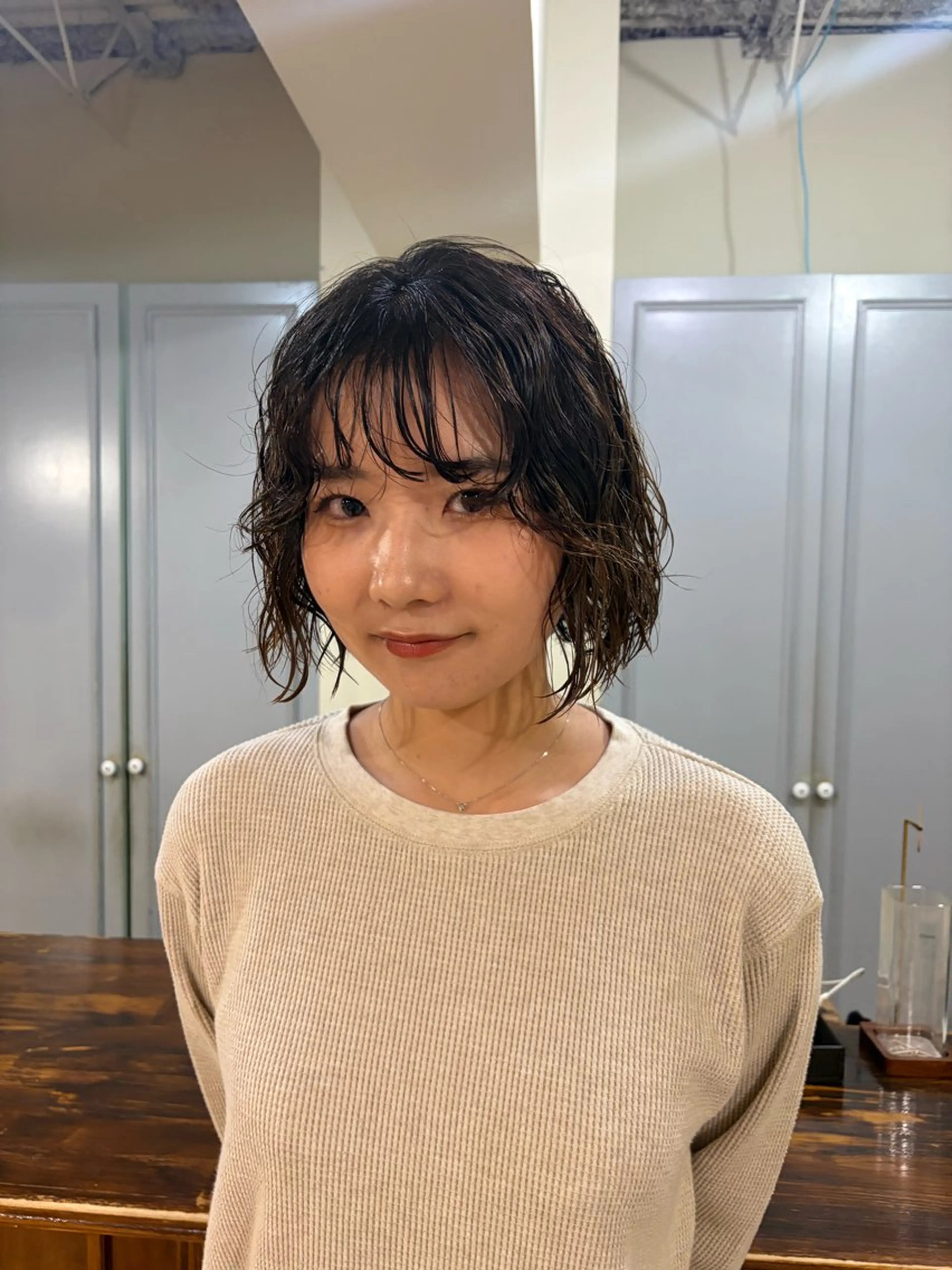 ミディアム パーマ カット パーマ 🤩噂のMr.髪ポジ ティブ®️yu🤩のヘアスタイル