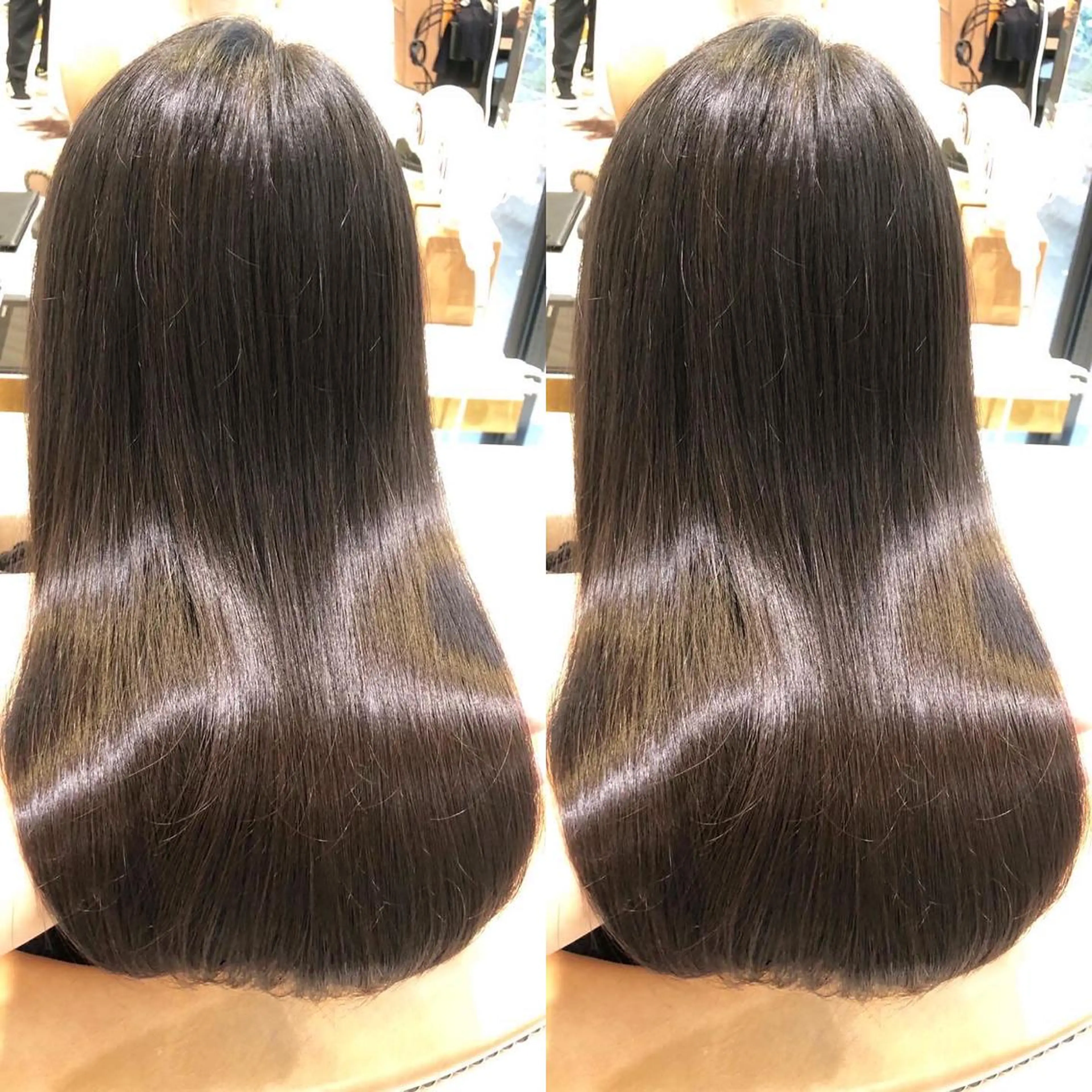 セミロング くせ毛 エギョモリ 顔まわりレイヤー タンバルモリ ヨシンモリ カット ヘアカラー トリートメント 韓国レイヤー×透明感 髪質改善　武田涼のヘアスタイル