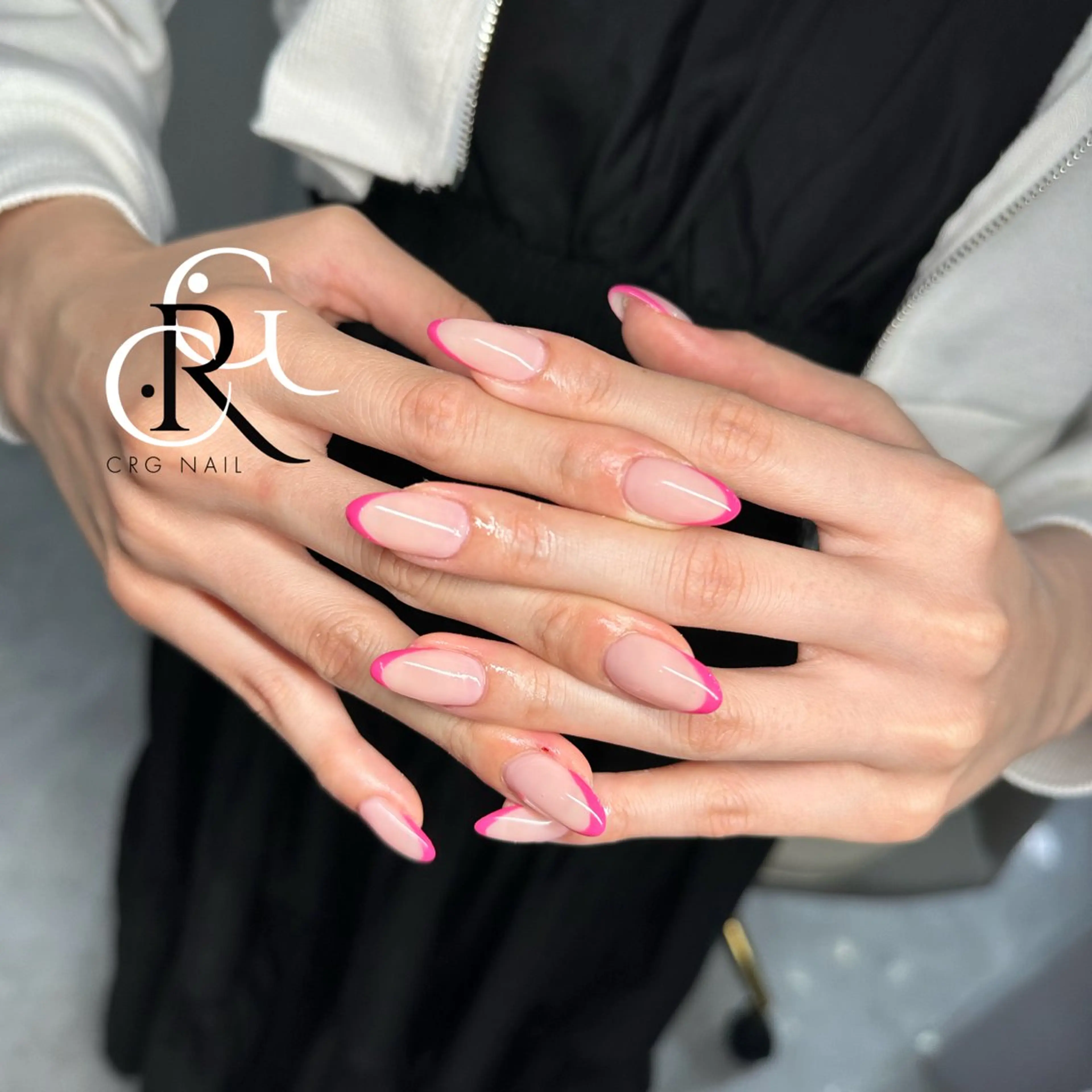 ネイル フレンチネイル ピンク ハンドネイル 美フォルム✨ CRG RURIのネイルデザイン