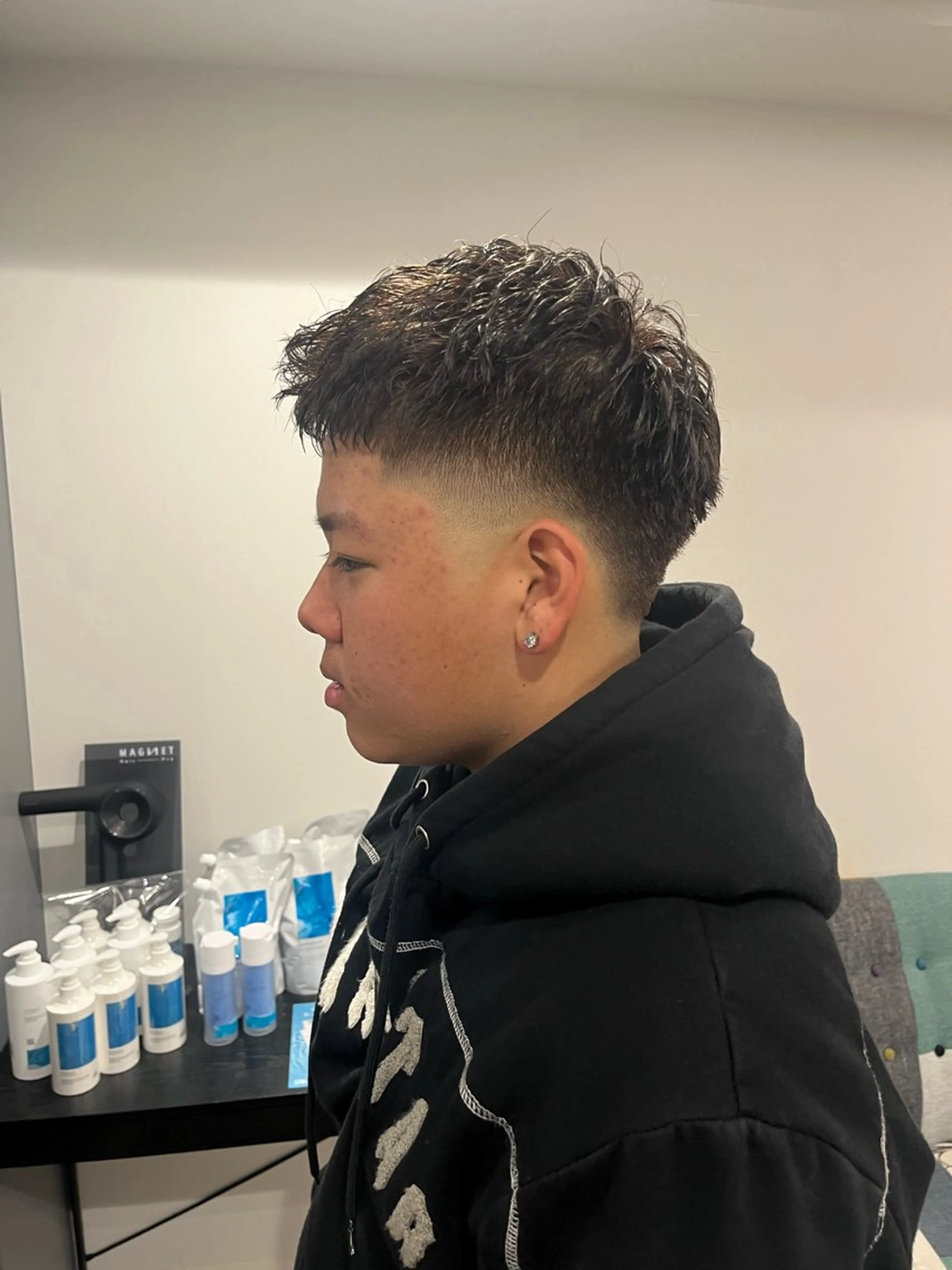 ショート メンズ フェードカット りんと/メンズ/ 艶カラーのヘアスタイル