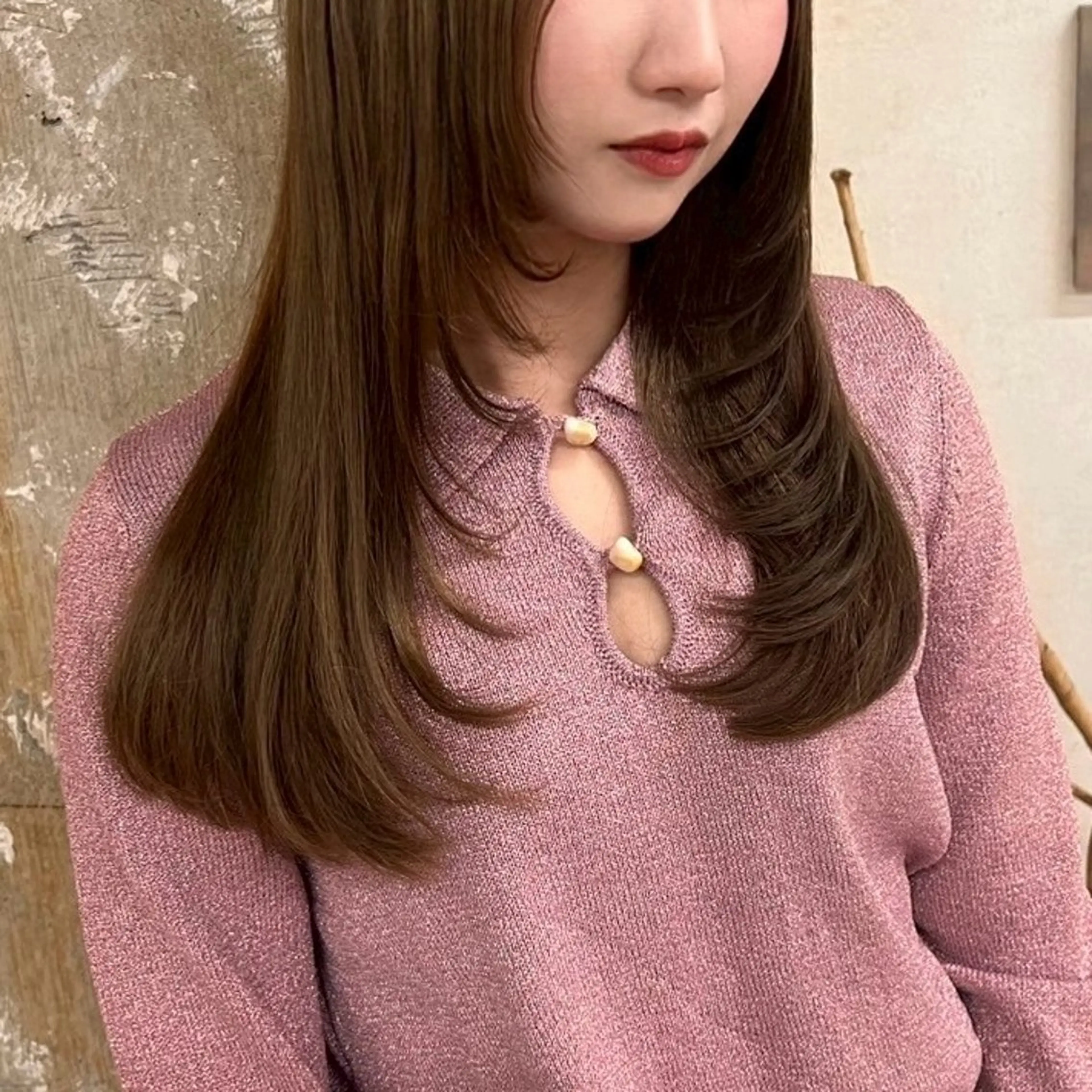 顔周りレイヤーカット✂️＋1step Aujua トリートメント💎の写真