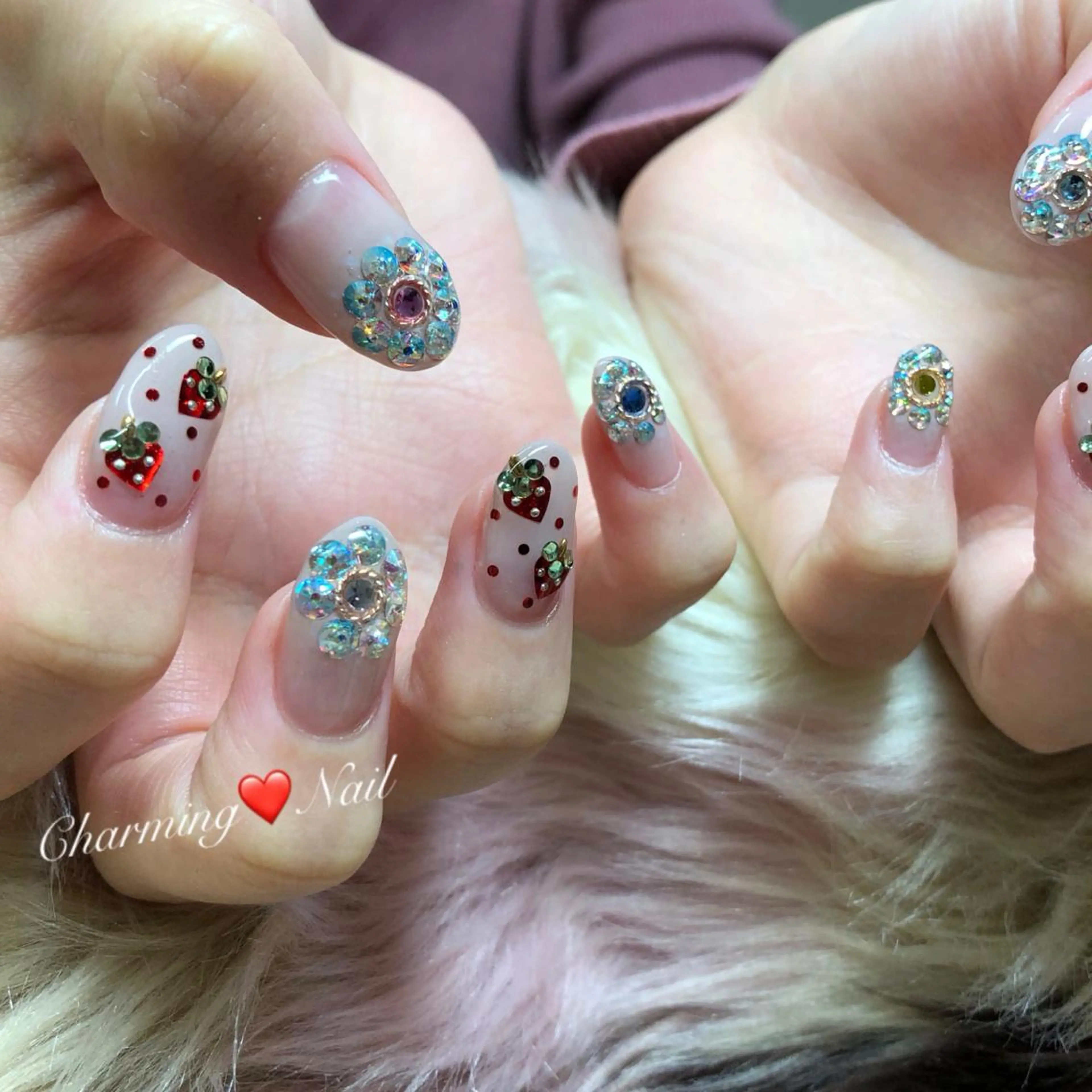 ネイル アートネイル 長さ出し ジェルネイル キラキラネイル バレンタイン Charming❤️Nail所属・Nailist Amiのその他イメージ