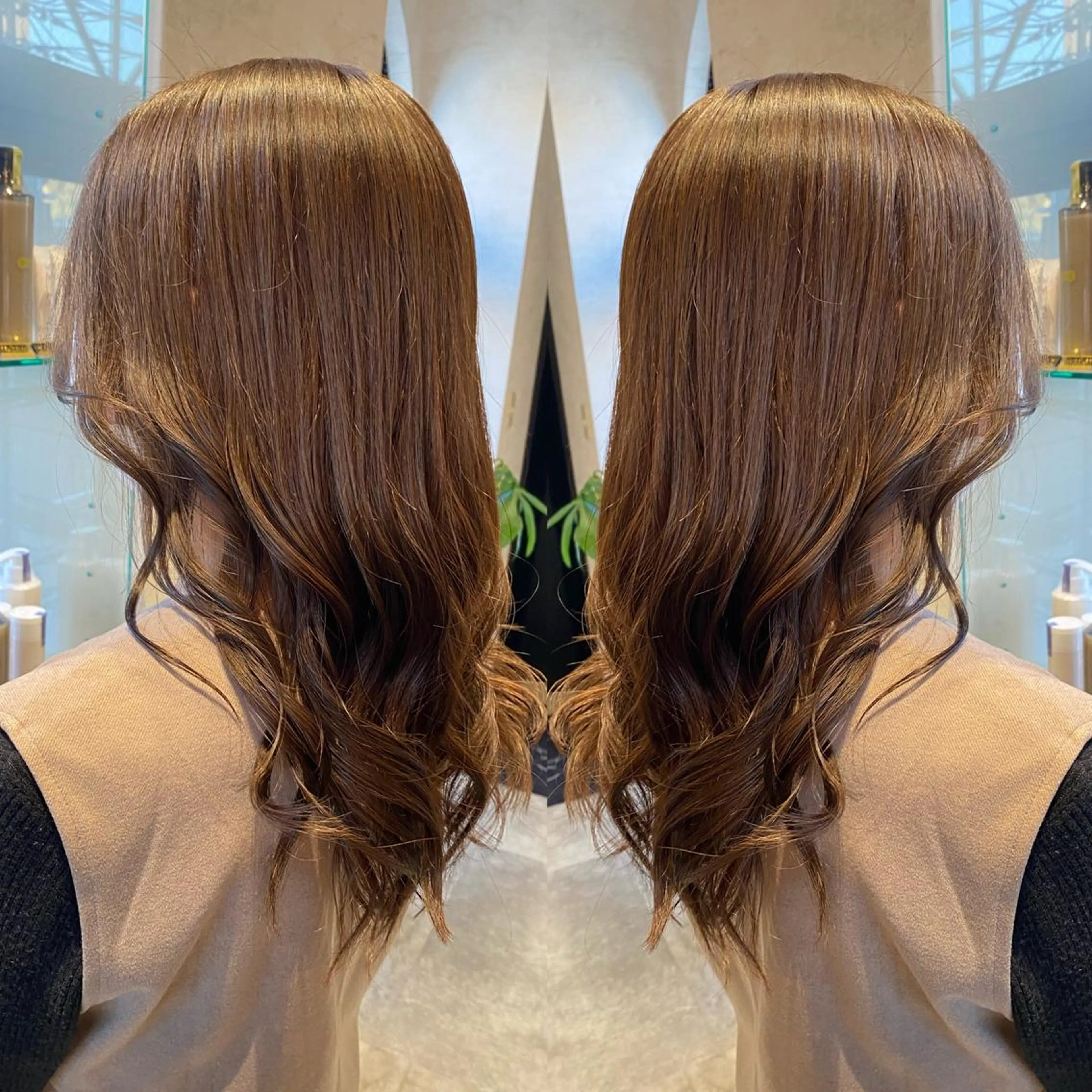 セミロング カラー ヘアカラー トリートメント 艶カラー吉祥寺🌸 KAZUEのヘアスタイル