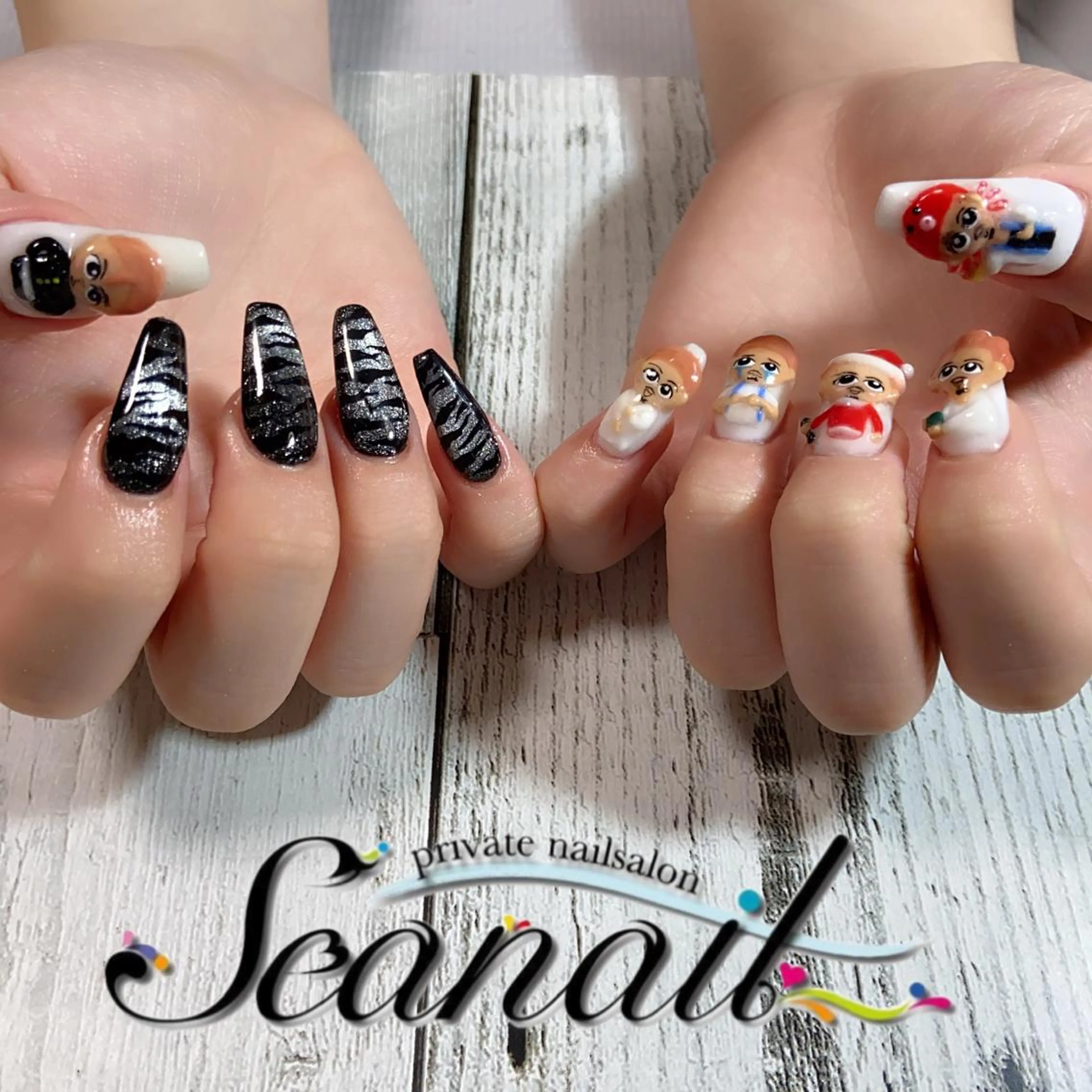 ネイル アニマル柄 アートネイル フットネイル ジェルネイル 持ち込み 小尾 栞のネイルデザイン