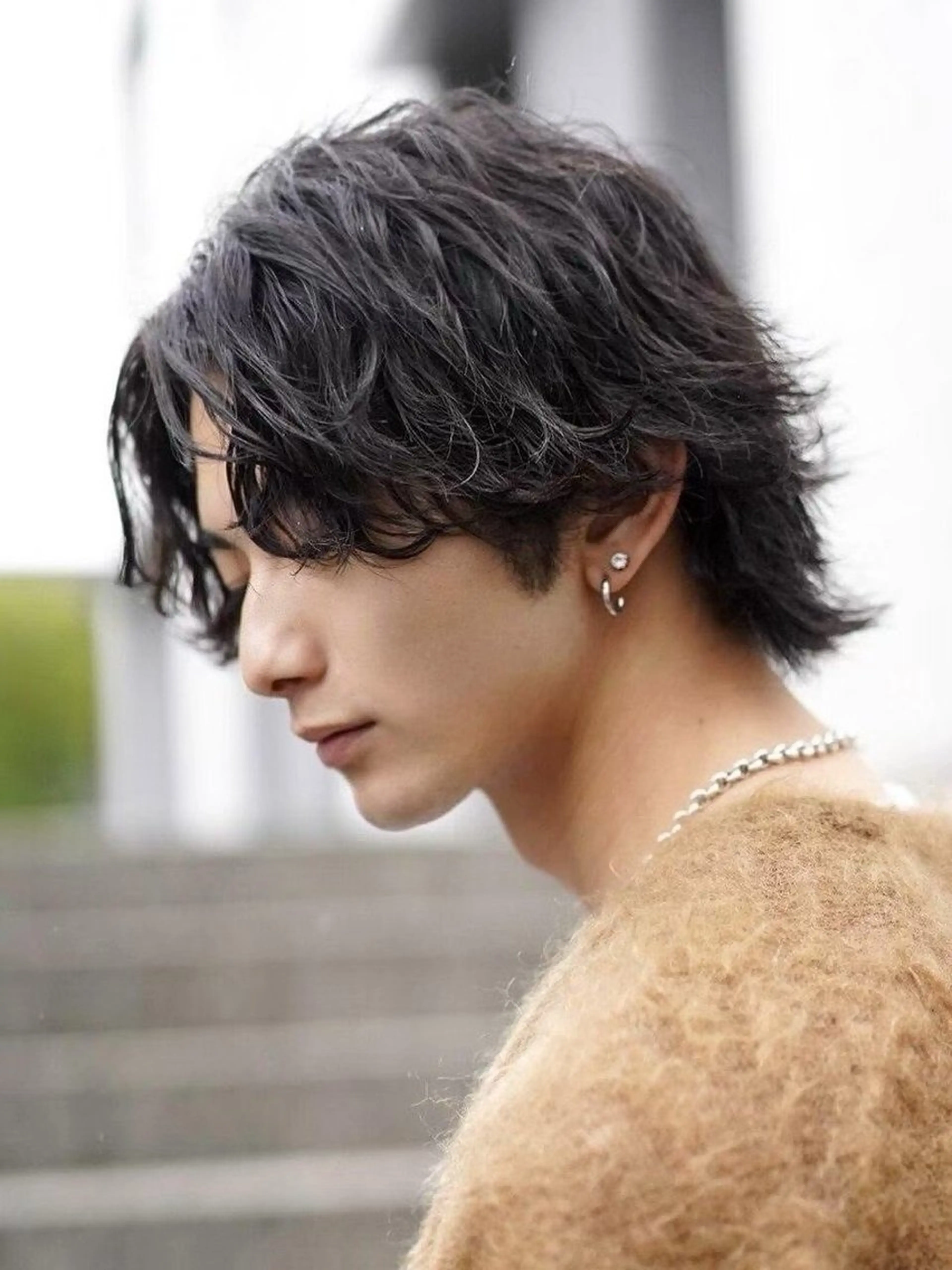 ミディアム パーマ メンズ 人見知りさんでも安心 奥田 里佳子のヘアスタイル