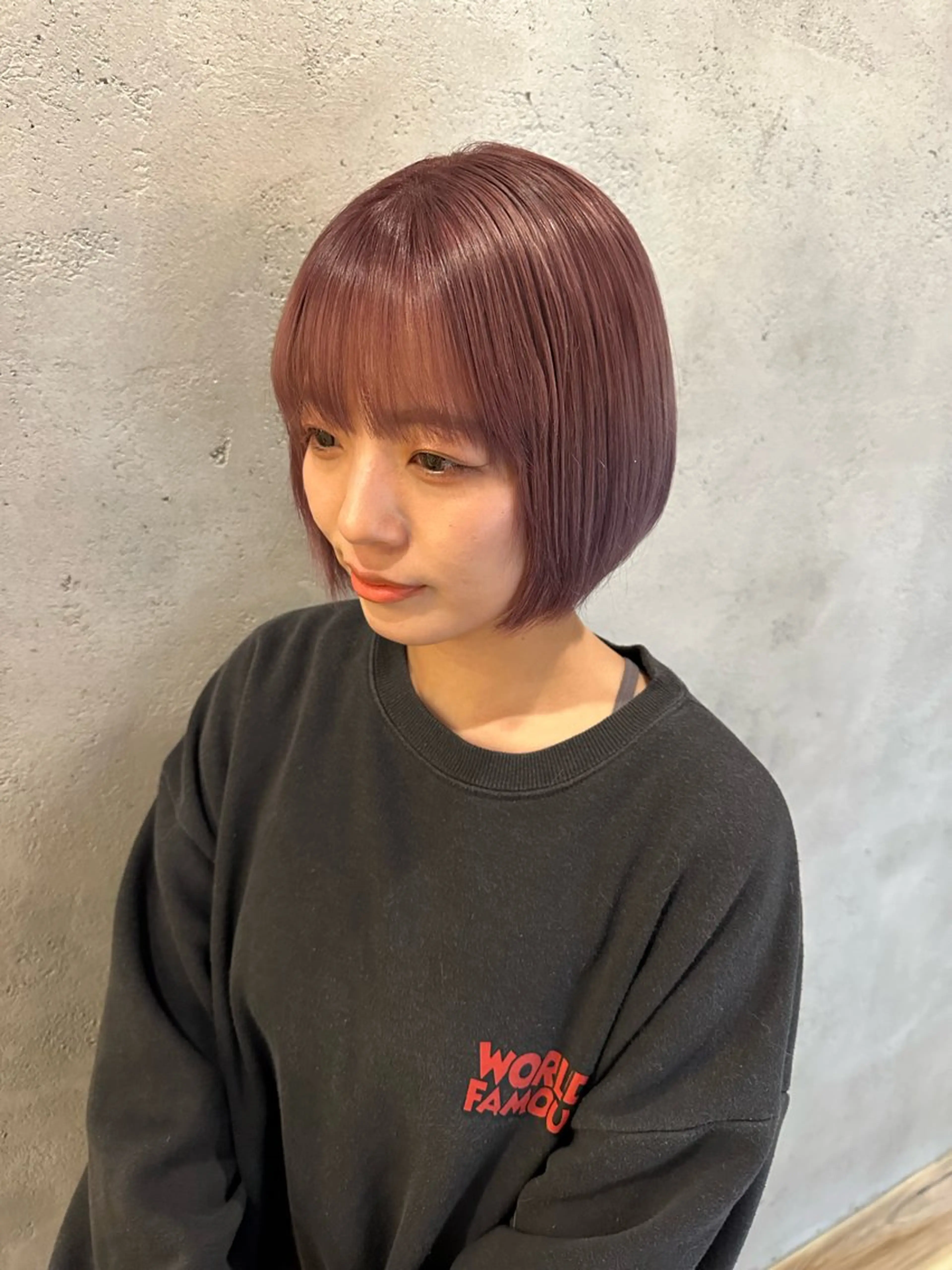 ショート カラー ラベンダーカラー ラベンダーピンク ピンクカラー 溜 一太のヘアスタイル