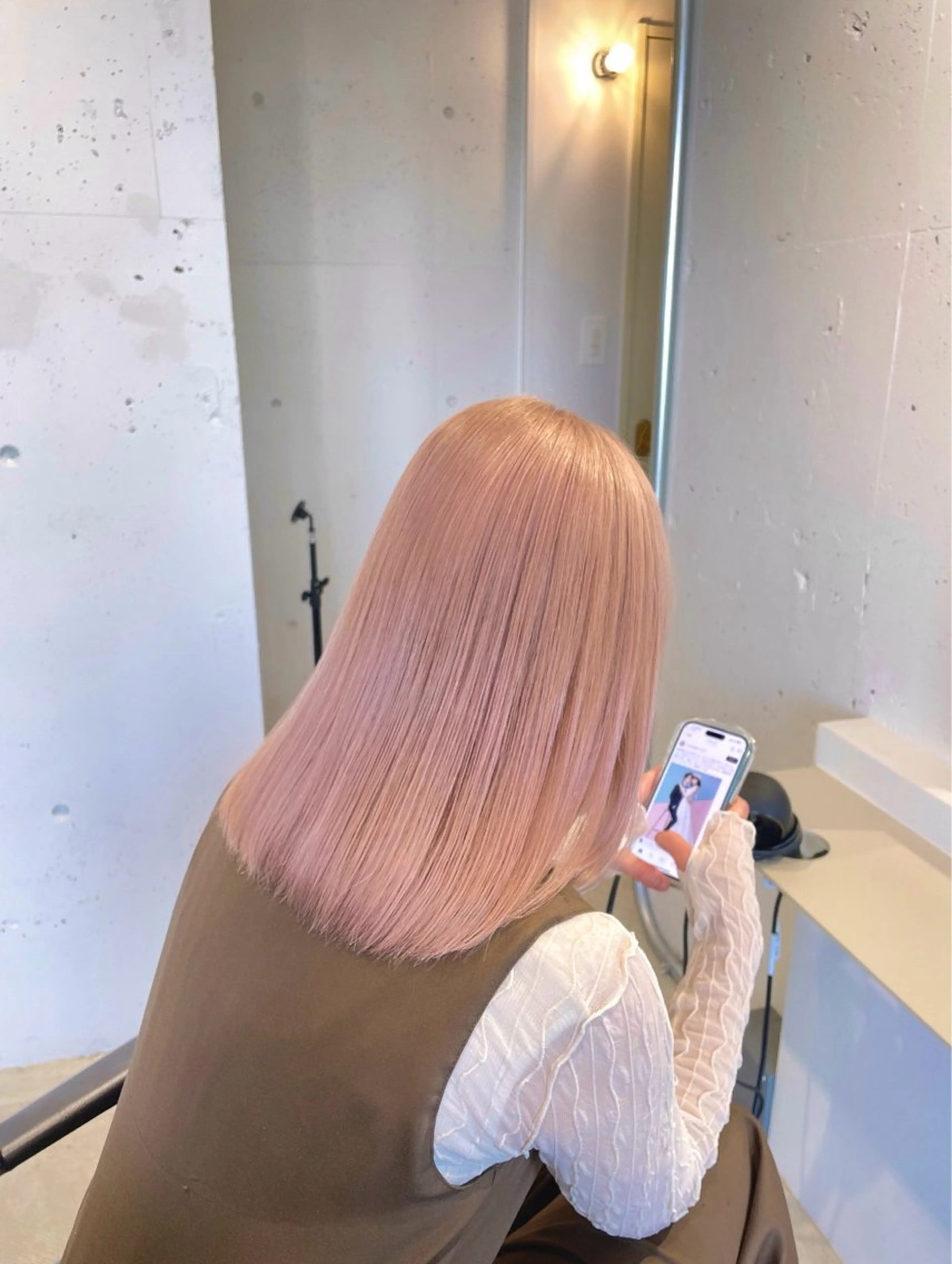ミディアム カラー ヘアカラー tim所属・tim hinaのヘアスタイル