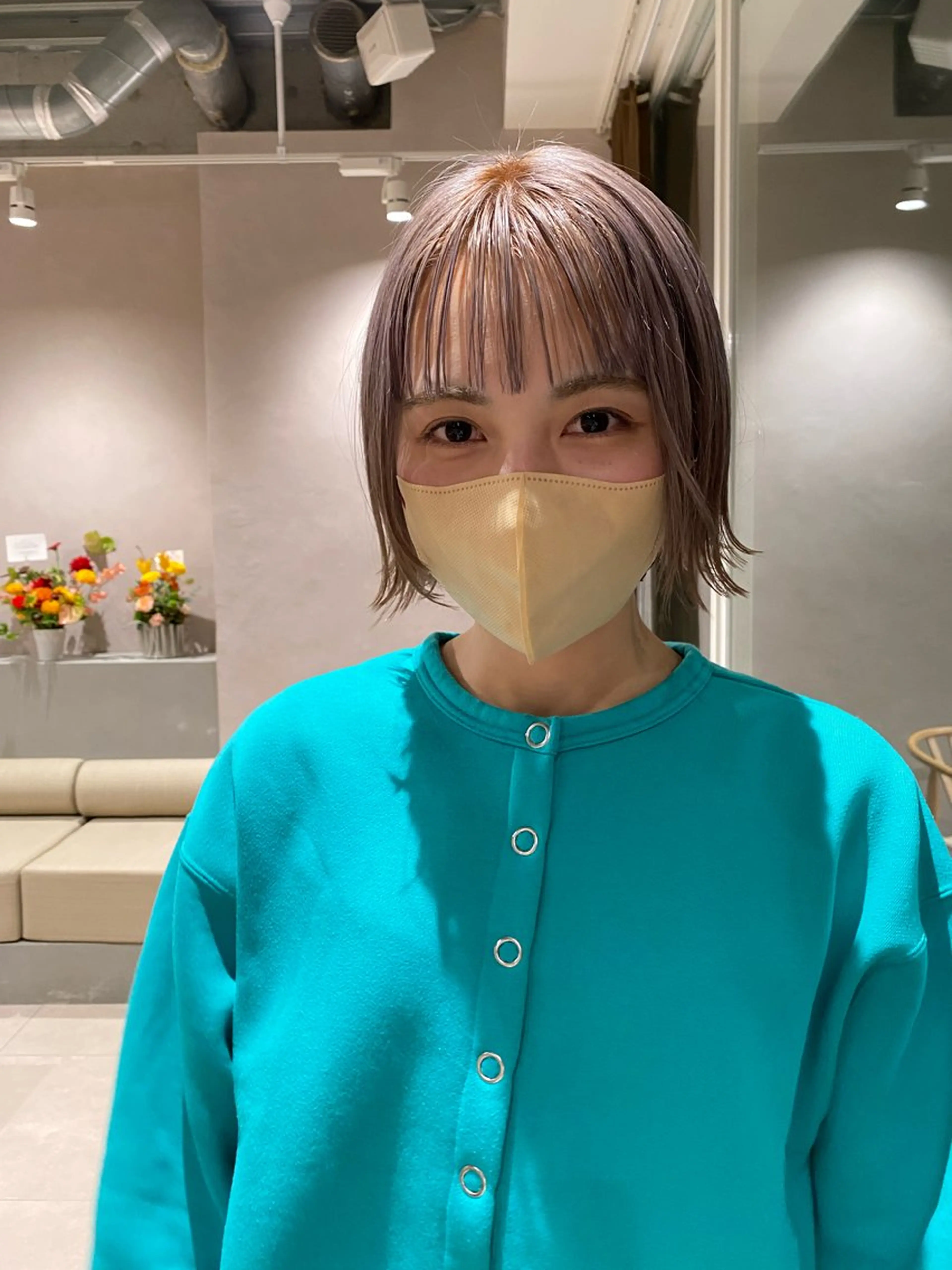 ショート 切りっぱなしボブ ボブ 栗原 瑞稀のヘアスタイル