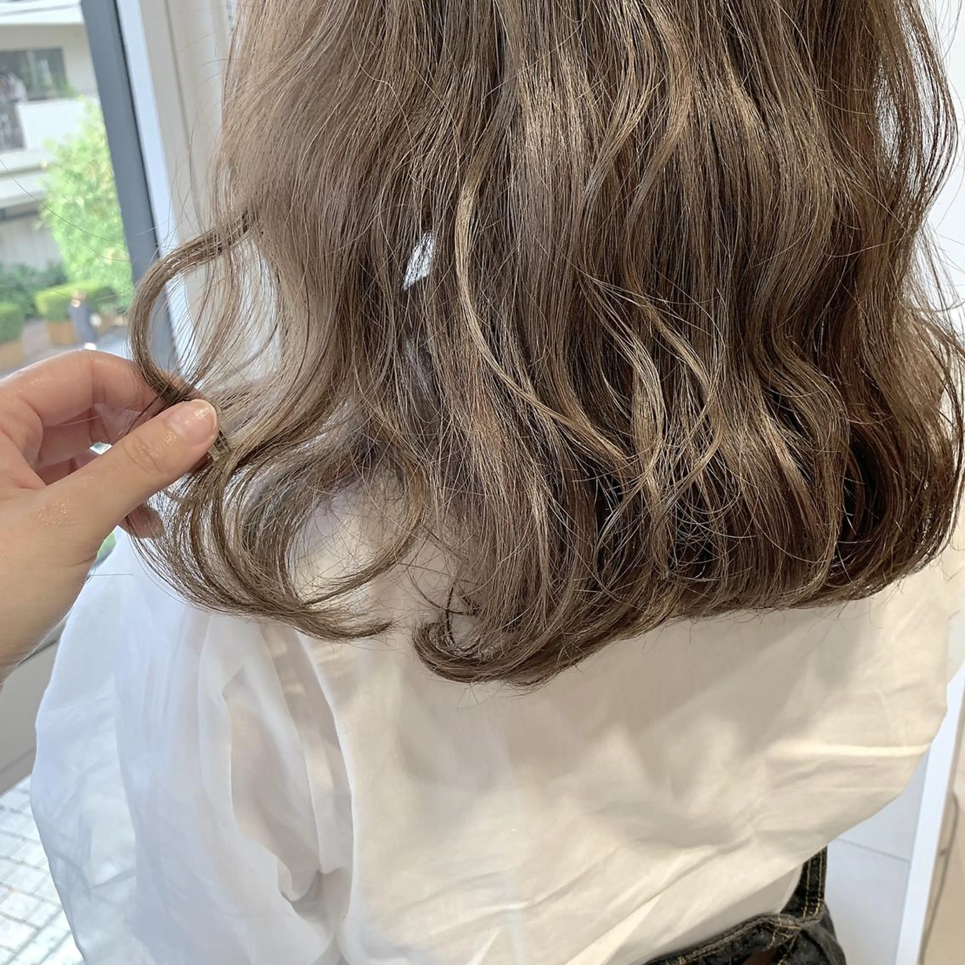 🕊️【🤍透明感抜群🤍】Wカラー&シルクトリートメント（全頭orリタッチ）🧺の写真