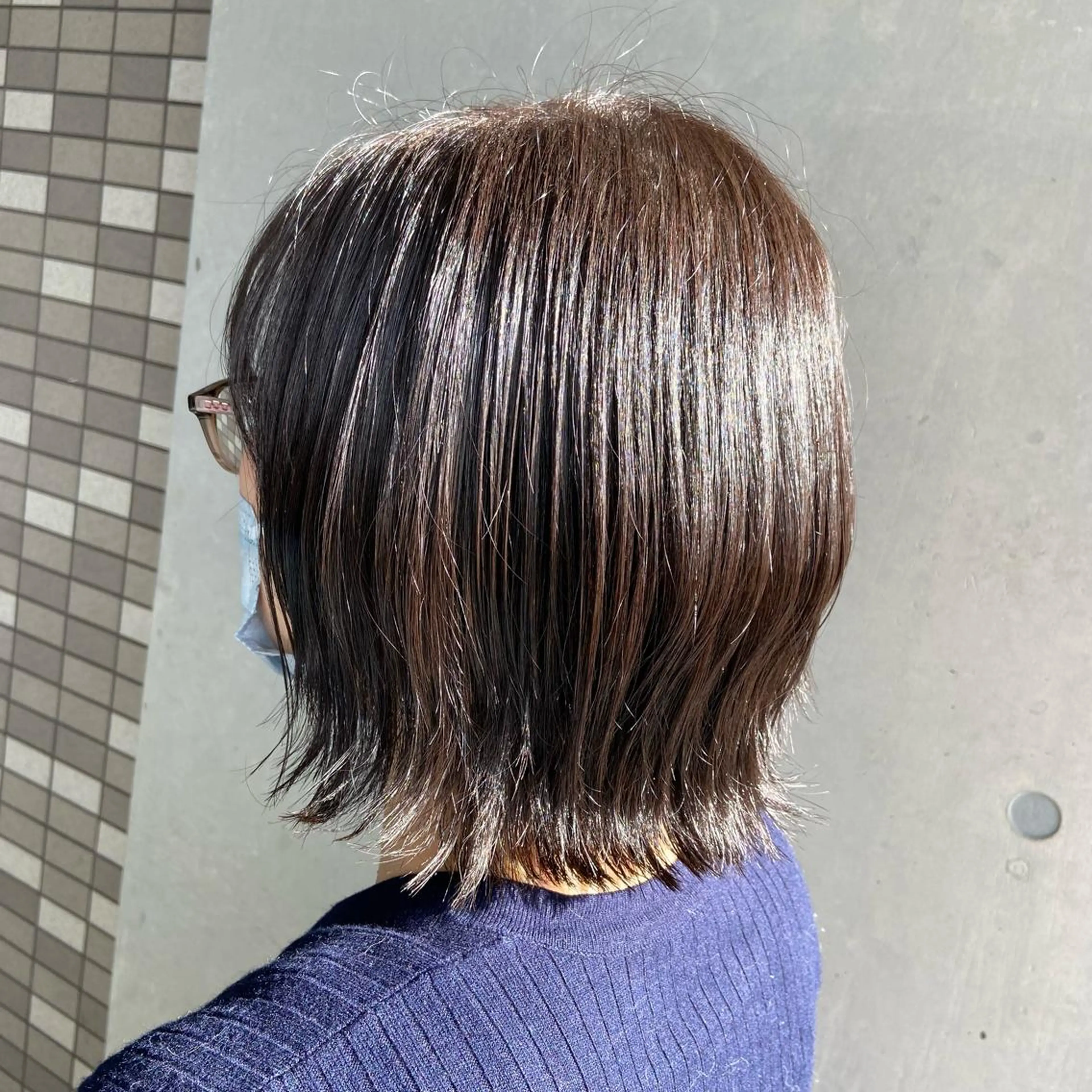 ミディアム カラー くびれヘア Glanzhair 🫧‪菊池柊真🫧のヘアスタイル