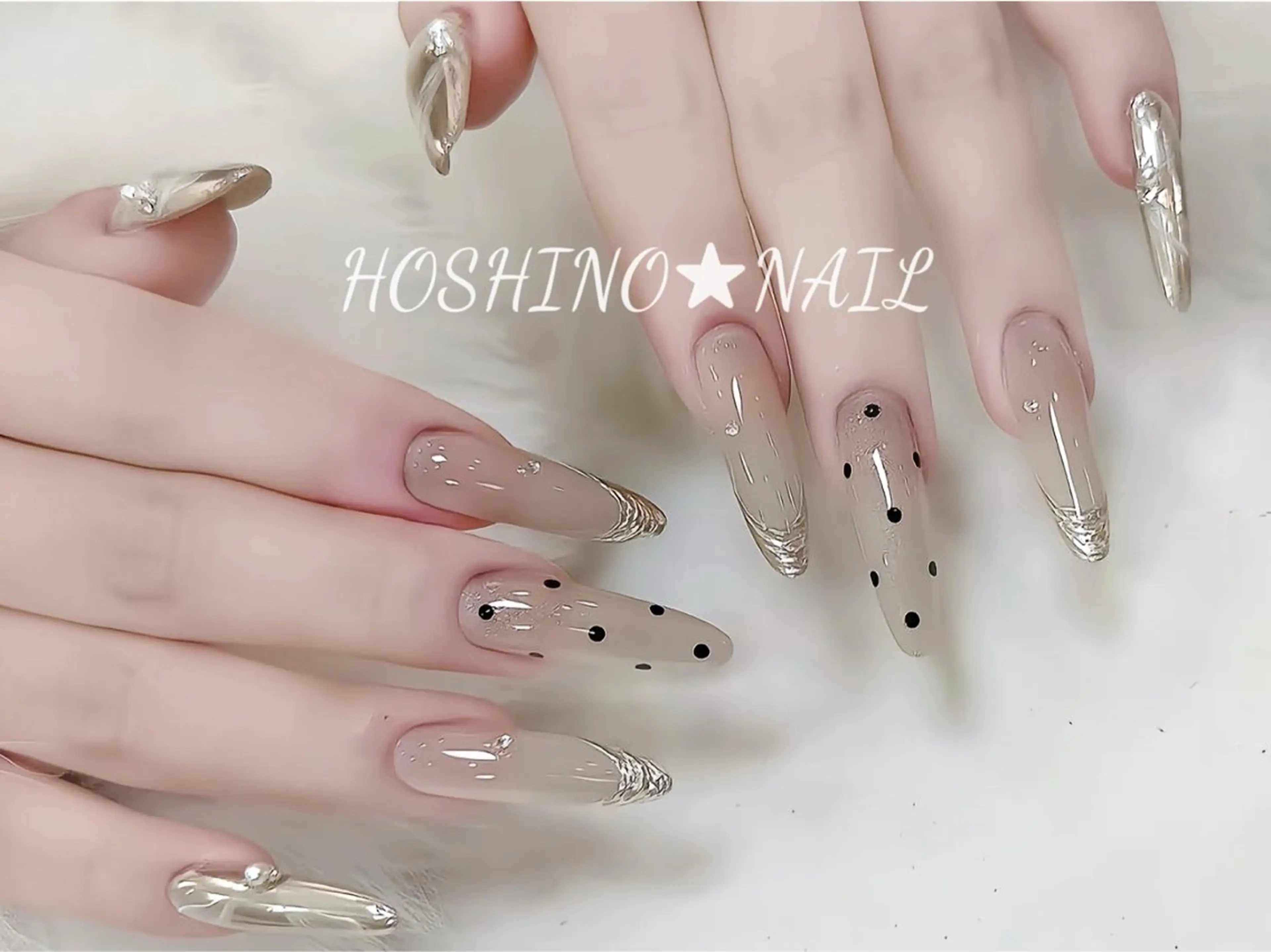 ネイル オーロラネイル チークネイル ドット フットネイル フレンチネイル ハンドネイル ★HOSHINO NAIL★新宿店のネイルデザイン