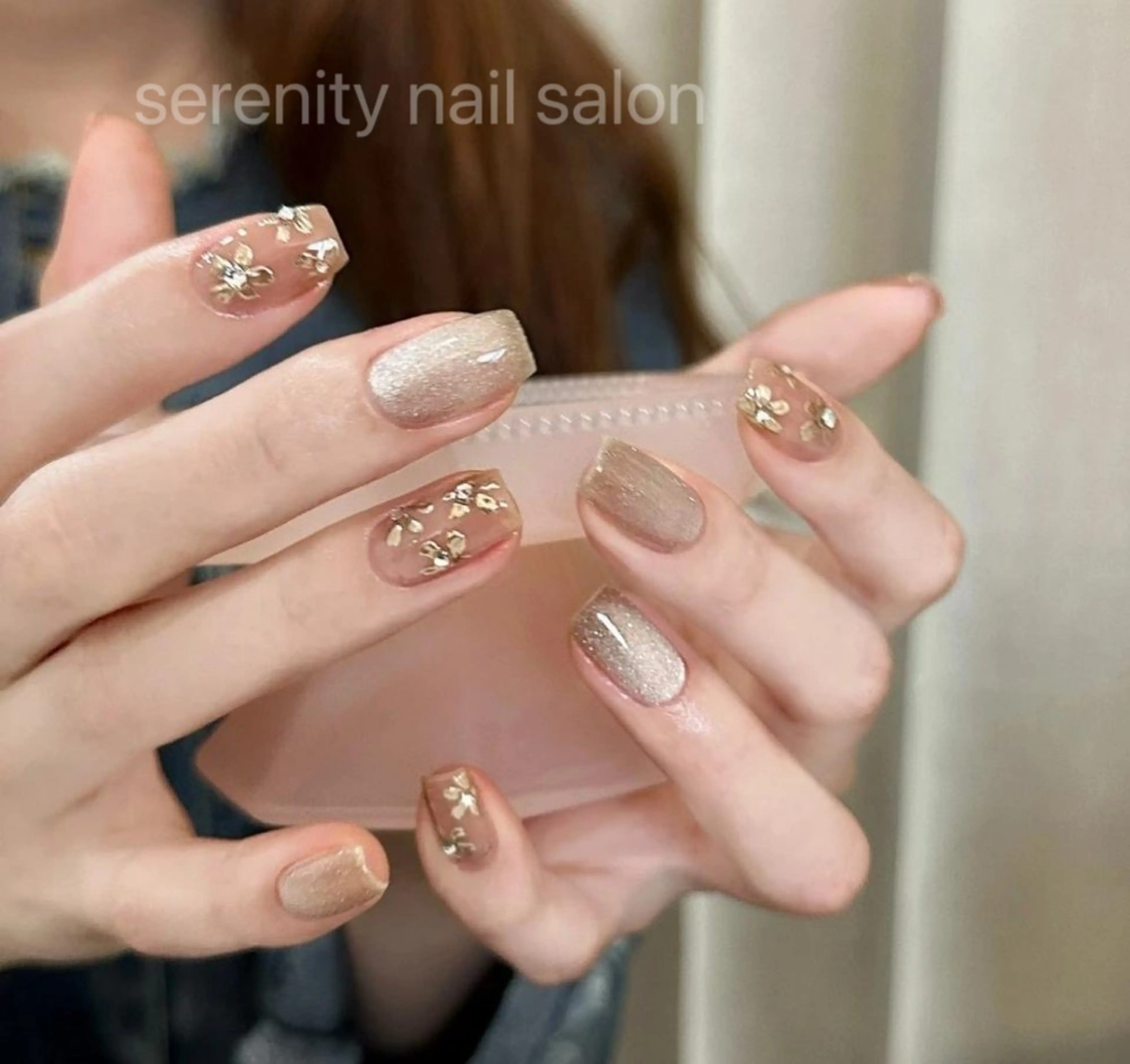 ネイル ハンドネイル ハンドケア ✨Serenity ワンホンネイルのネイルデザイン