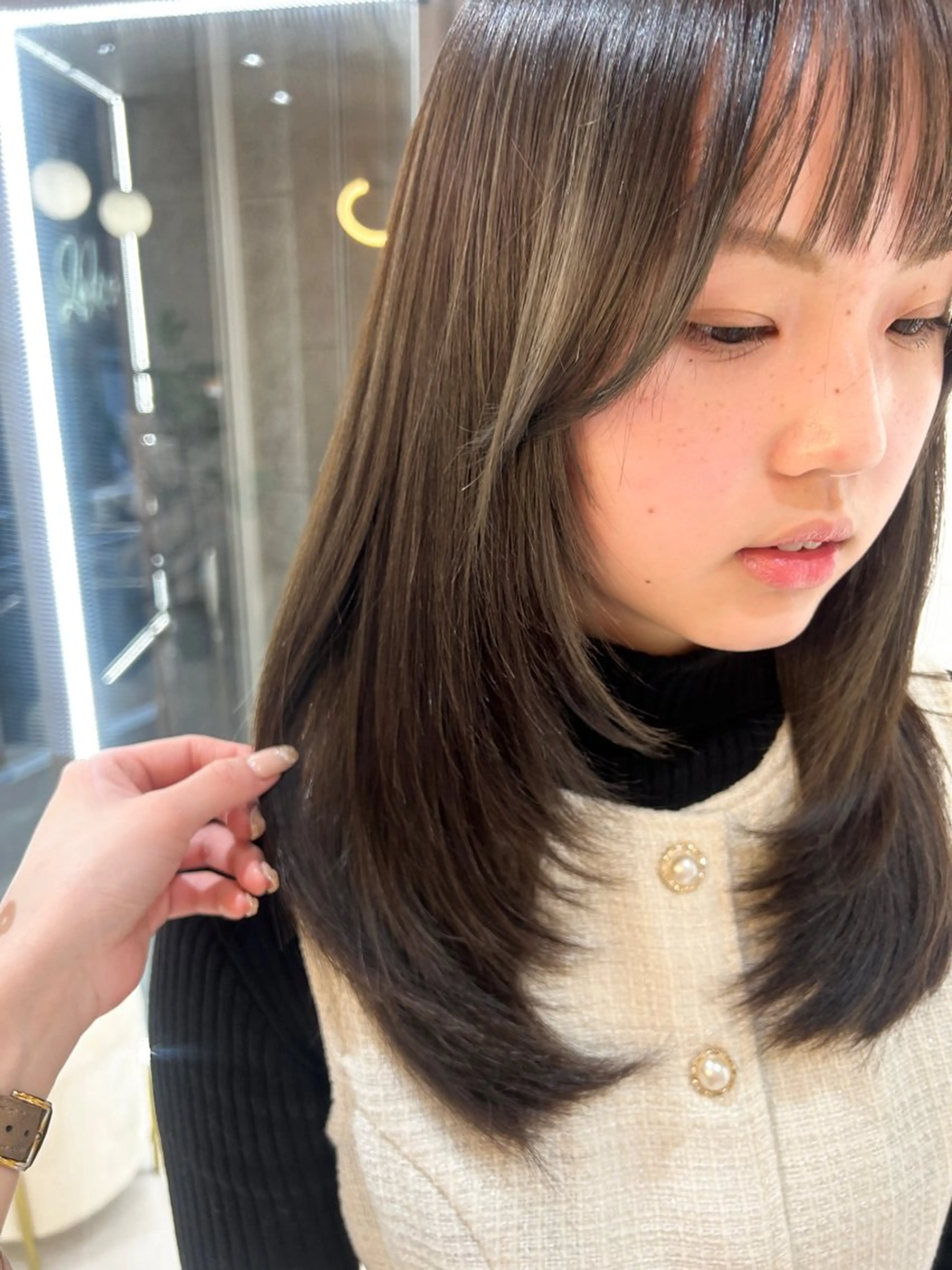 ロング カラー カット ヘアカラー トリートメント 🫧ツヤ髪＊赤味消し nanami🫧のヘアスタイル