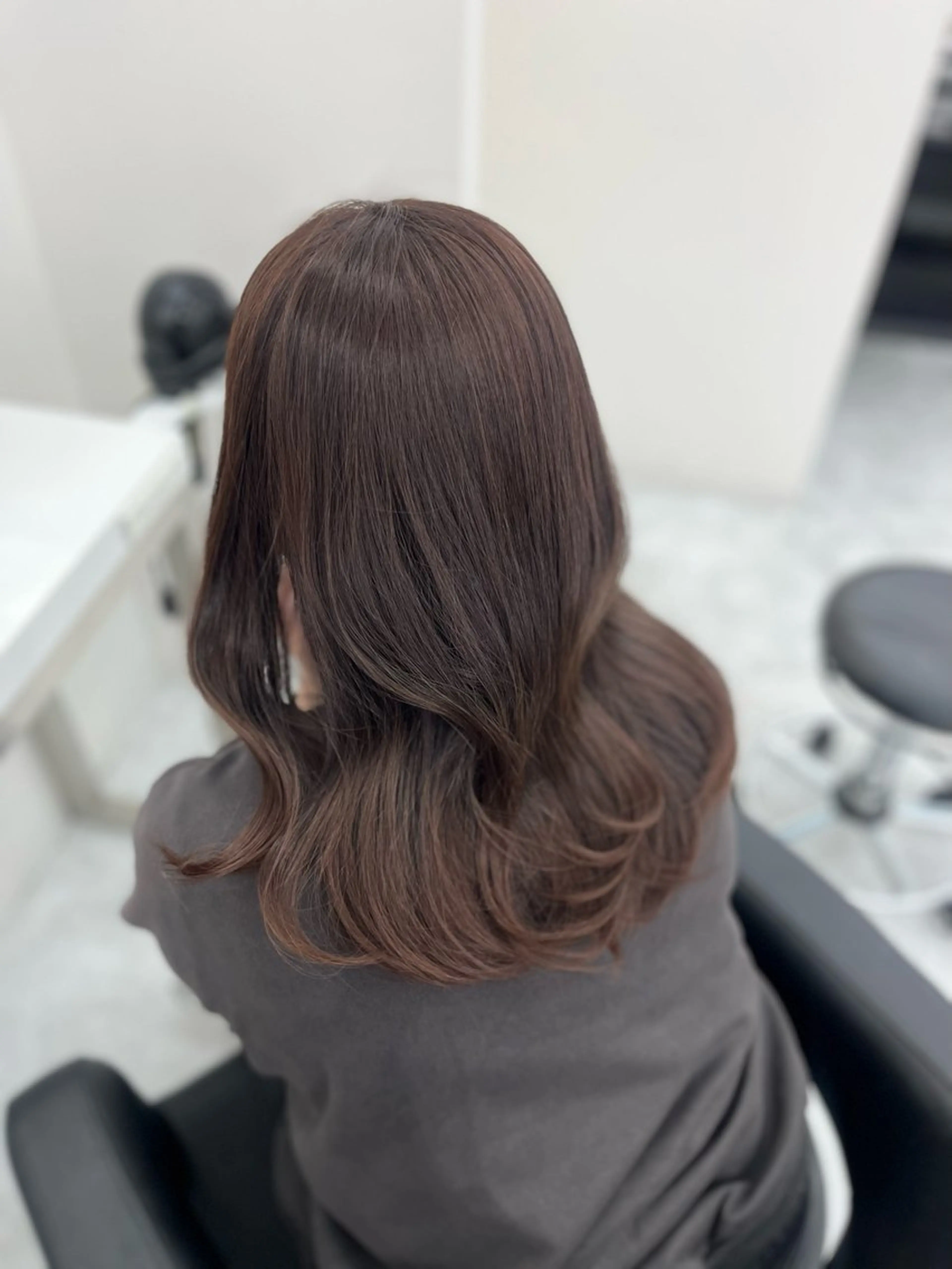 ロング ヘアカラー トリートメント ヘッドスパ ヘアセット ♡ナチュラルガーリー ♡ベージュ♡RINAのヘアスタイル