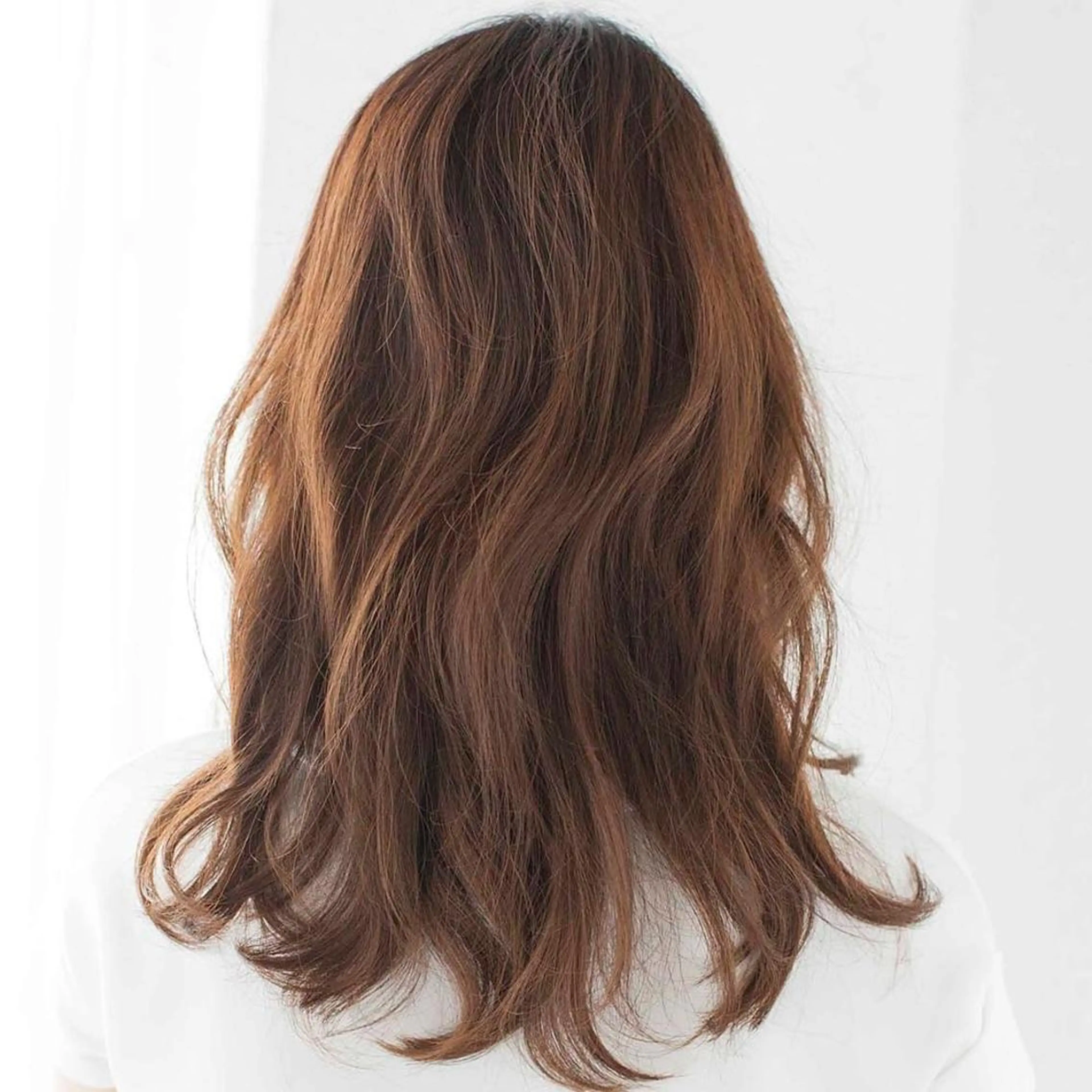 ミディアム カラー パーマ ミディアムパーマ 森島 久美子のヘアスタイル