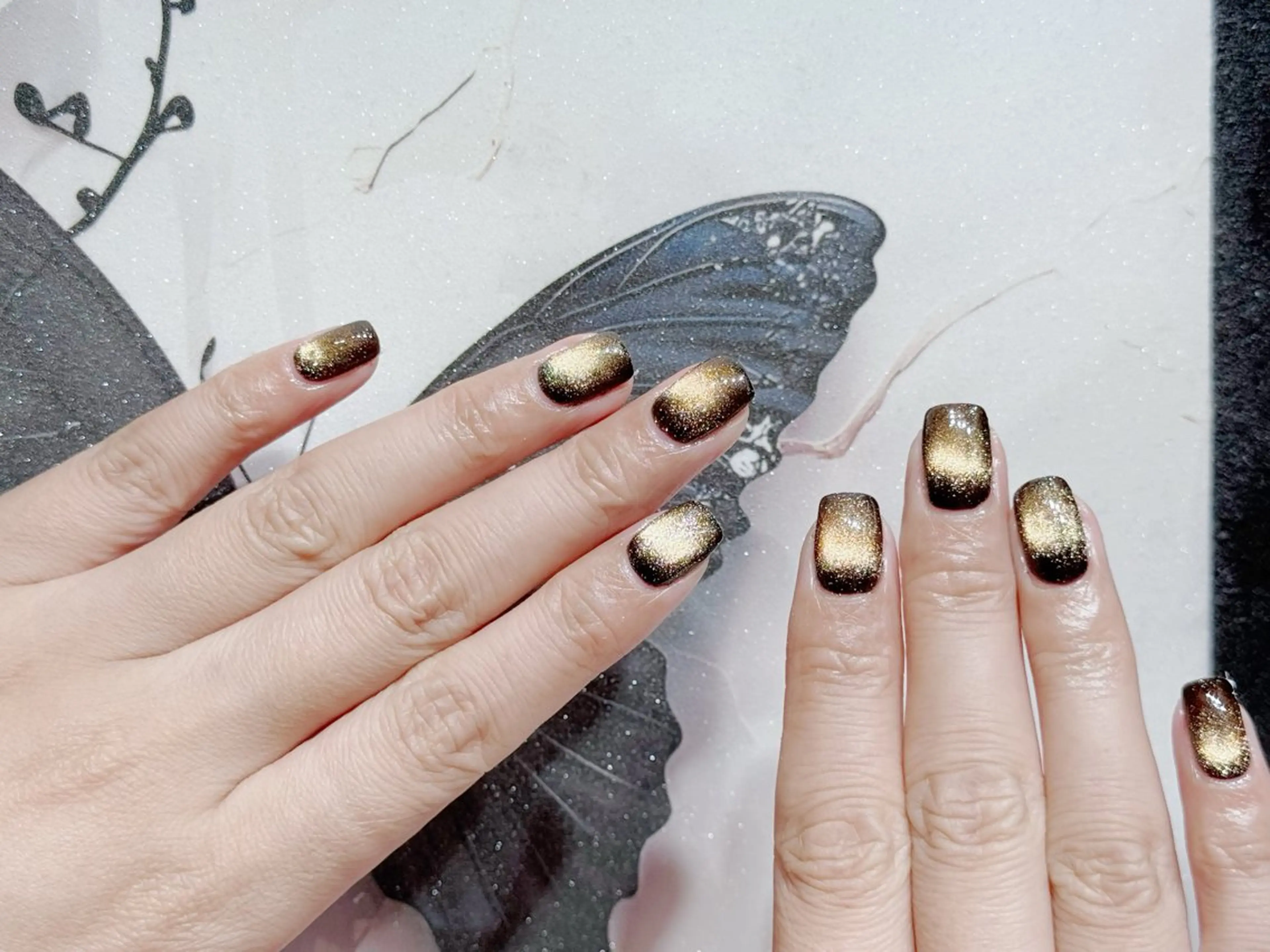 ネイル アートネイル フットネイル ジェルネイル ハート マグネットネイル My nail所属・babarla Nailのネイルデザイン