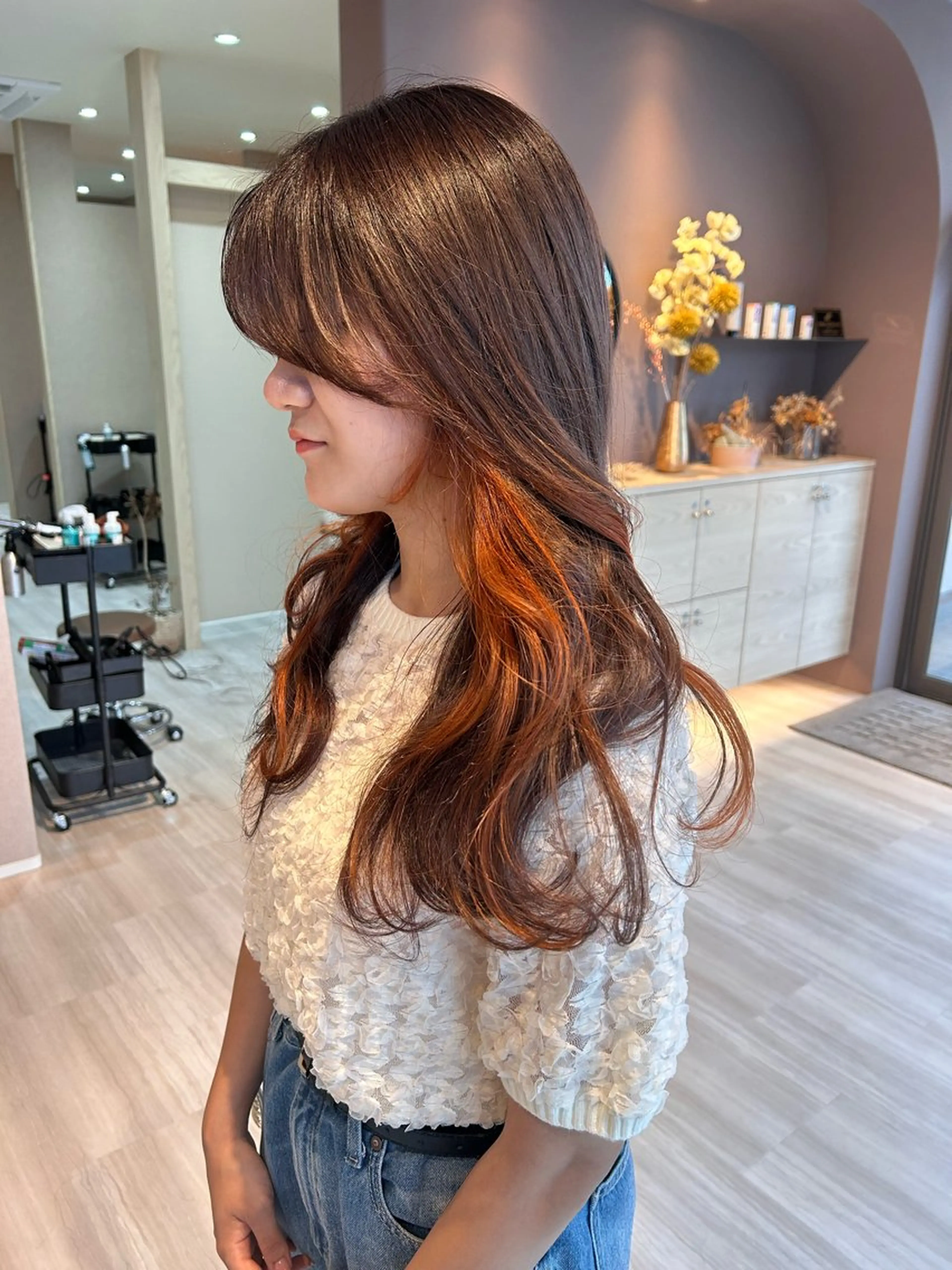 セミロング ヘアカラー Licol所属・髪質改善×ダブル カラー専門フリー予約のヘアスタイル