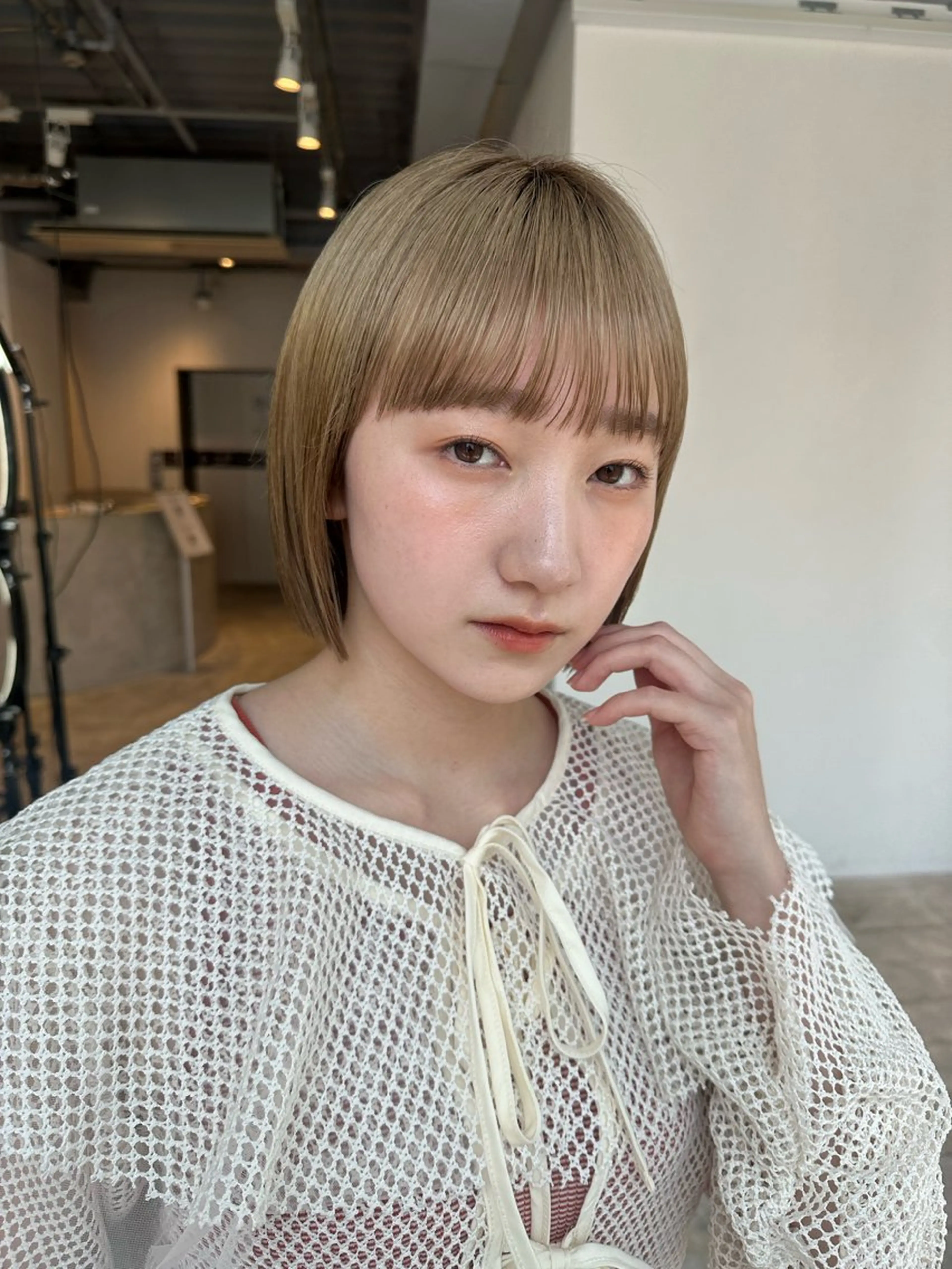 ミディアム 🌷モア 🌷暖色カラー・ボブのヘアスタイル