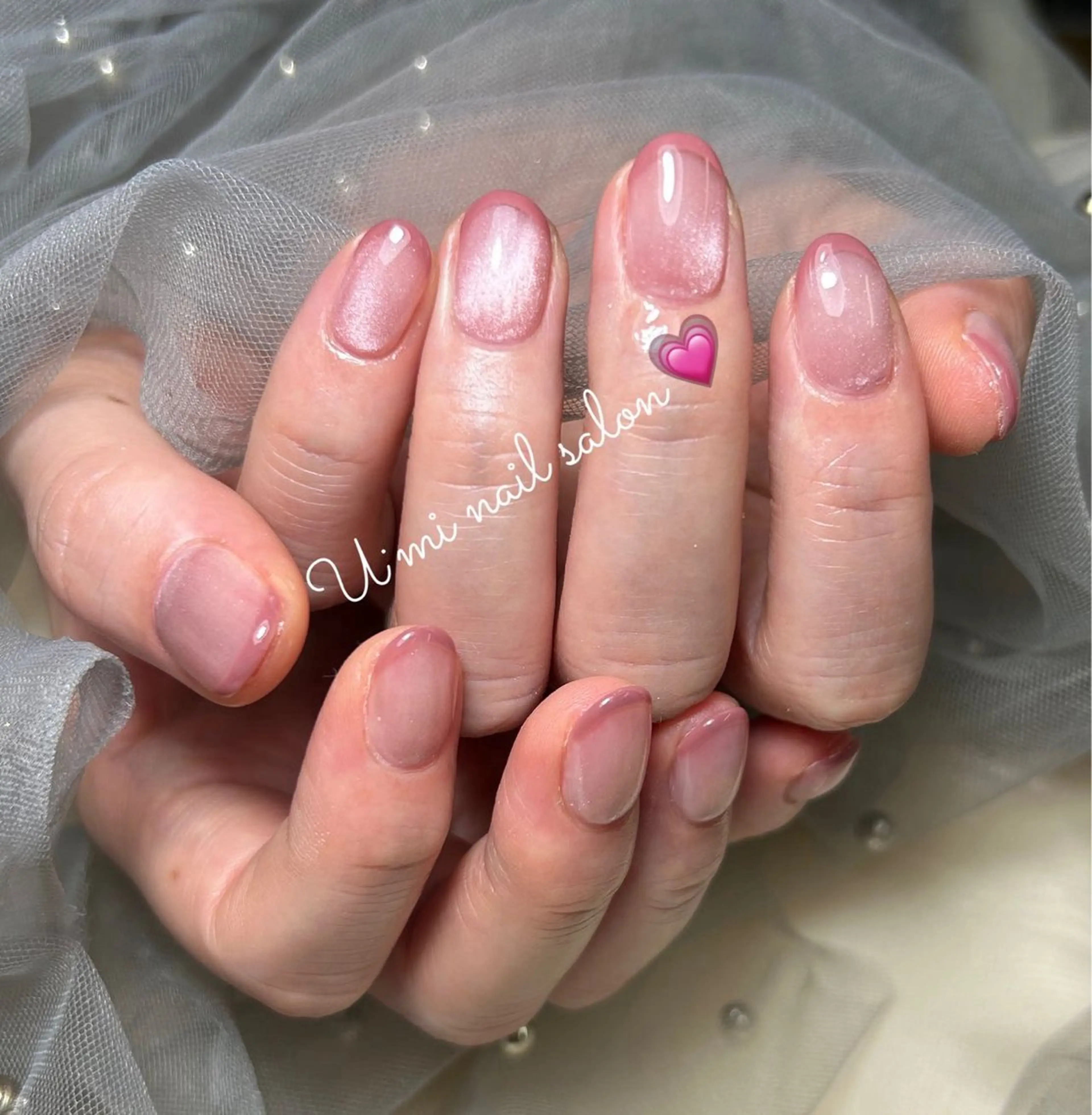 ネイル フレンチネイル マグネットネイル マグネットフレンチ U·Mi nail salon所属・U·MI 長さ出し専門店のネイルデザイン