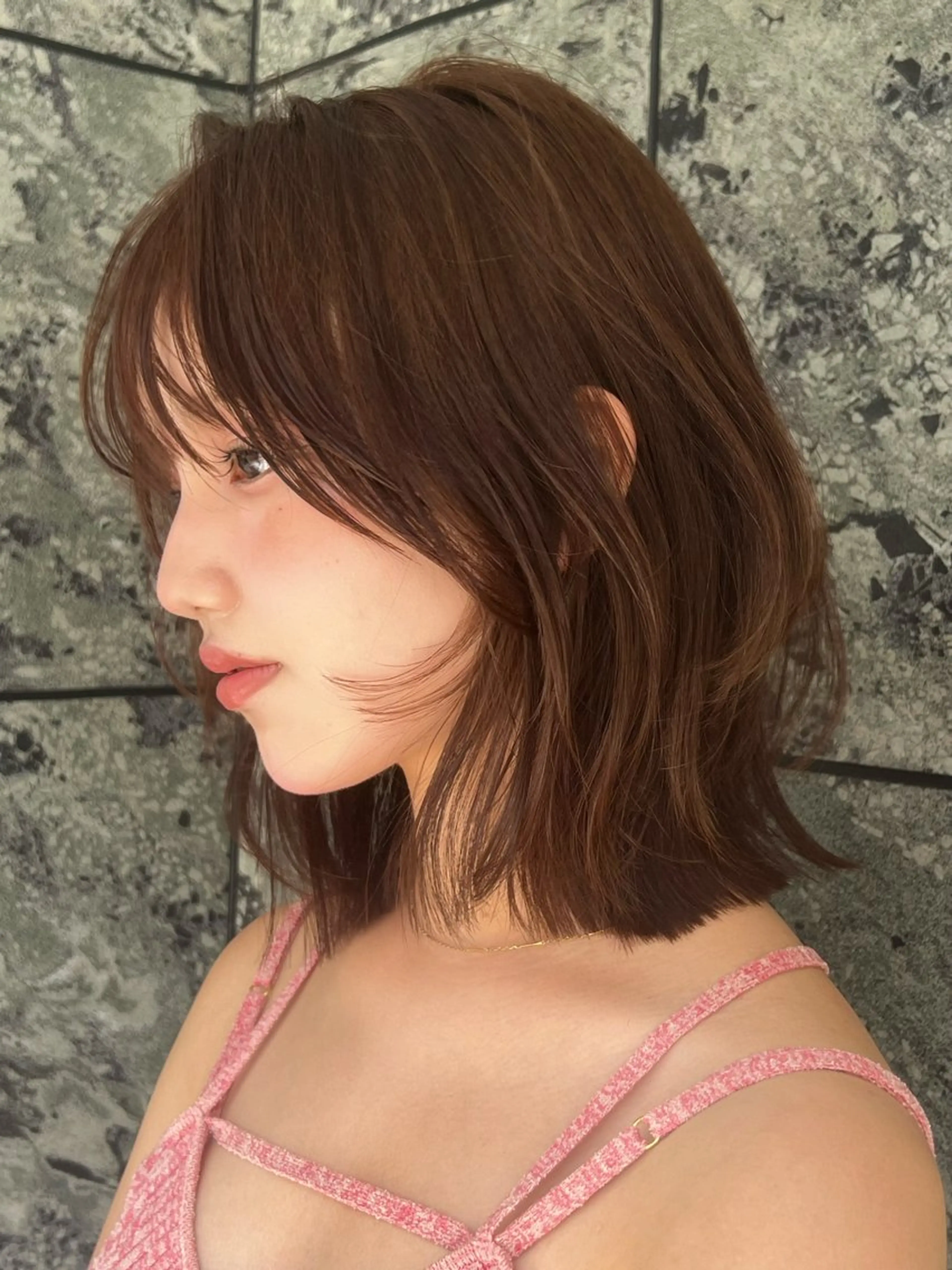 ショート 顔周りカット 小顔カット 小顔ボブ jilblanカホのヘアスタイル