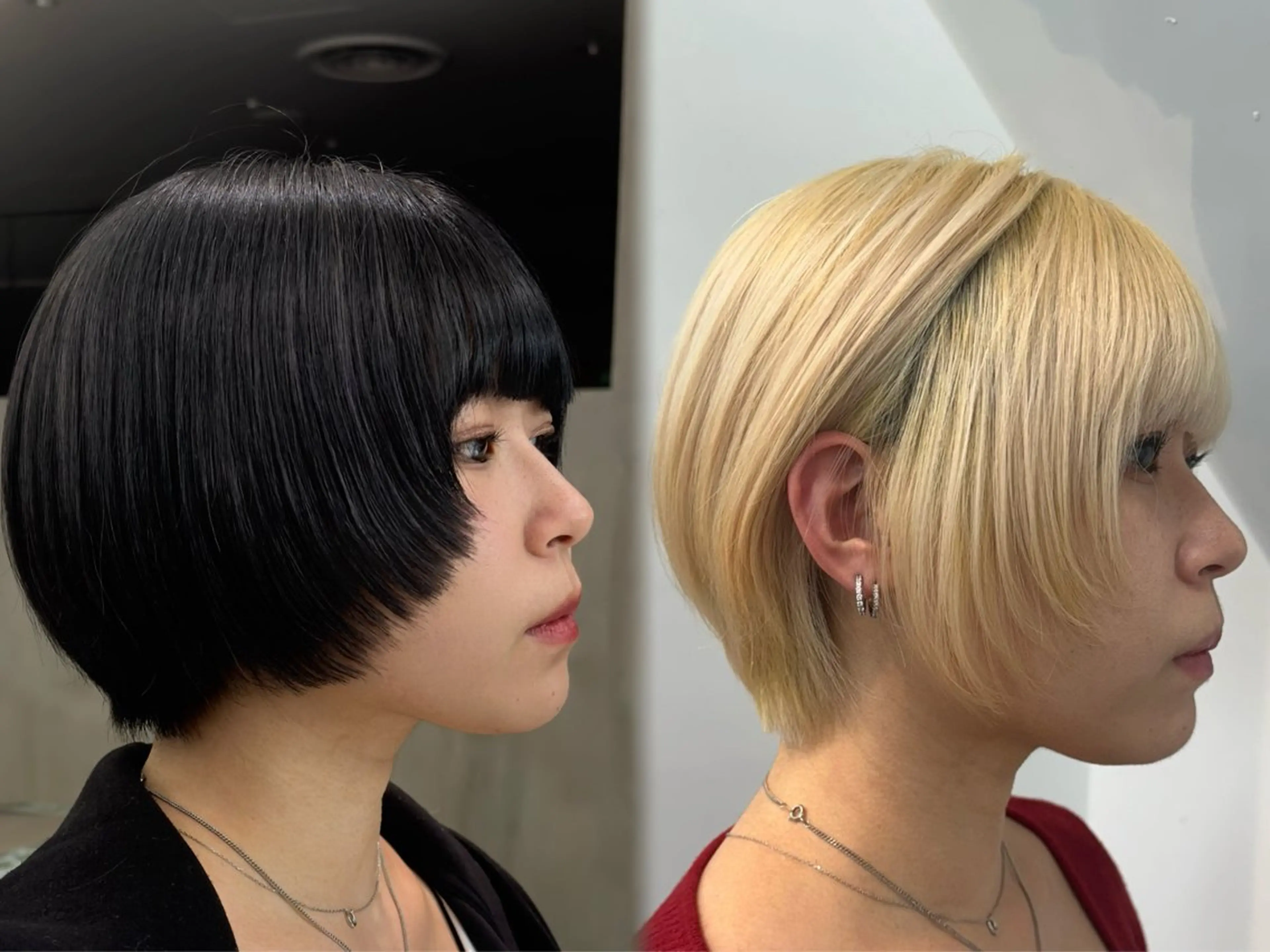 ショート カラー 小顔カット ヤマト/ カットモデル→¥0のヘアスタイル