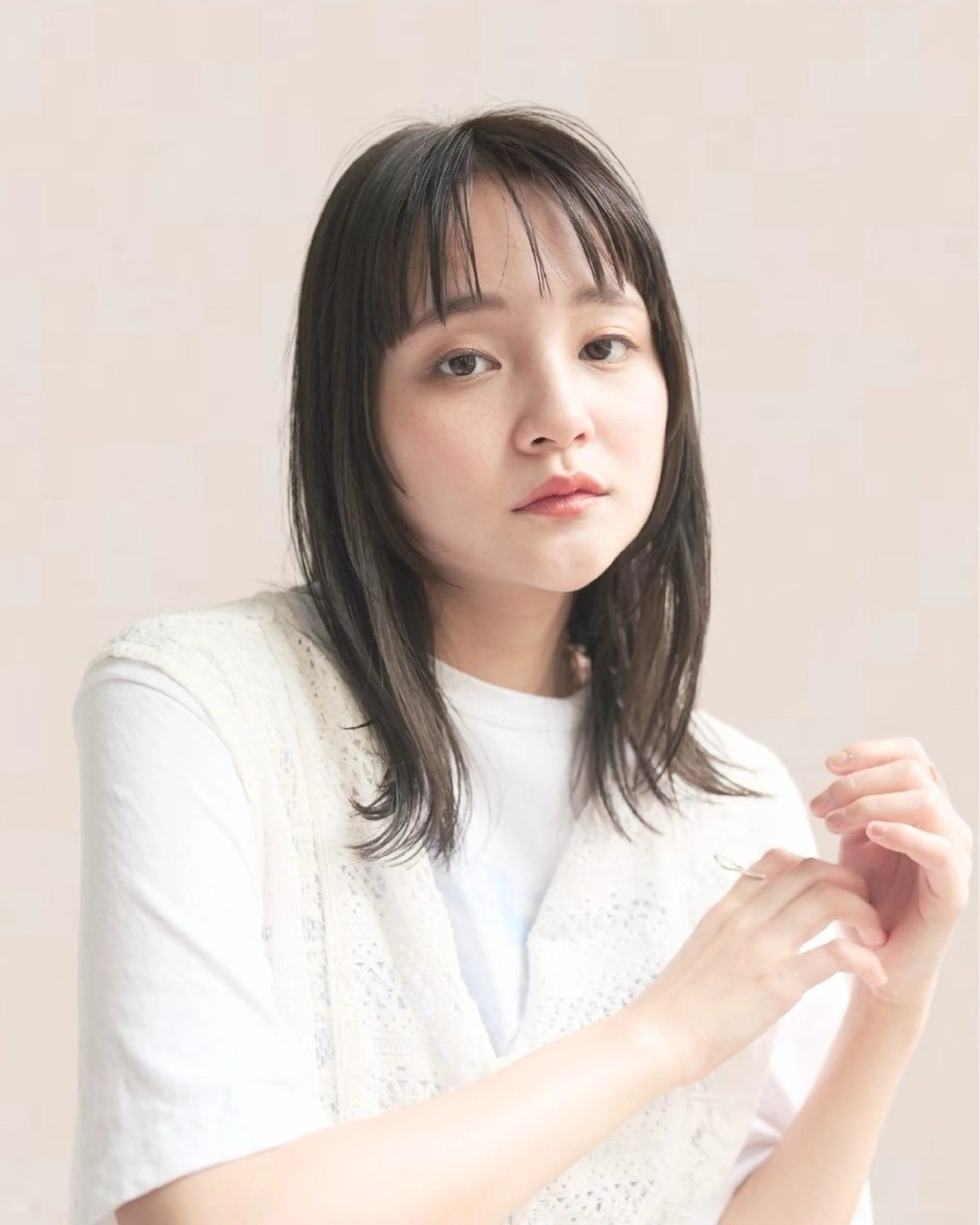 ミディアム Joule 建山美友のヘアスタイル