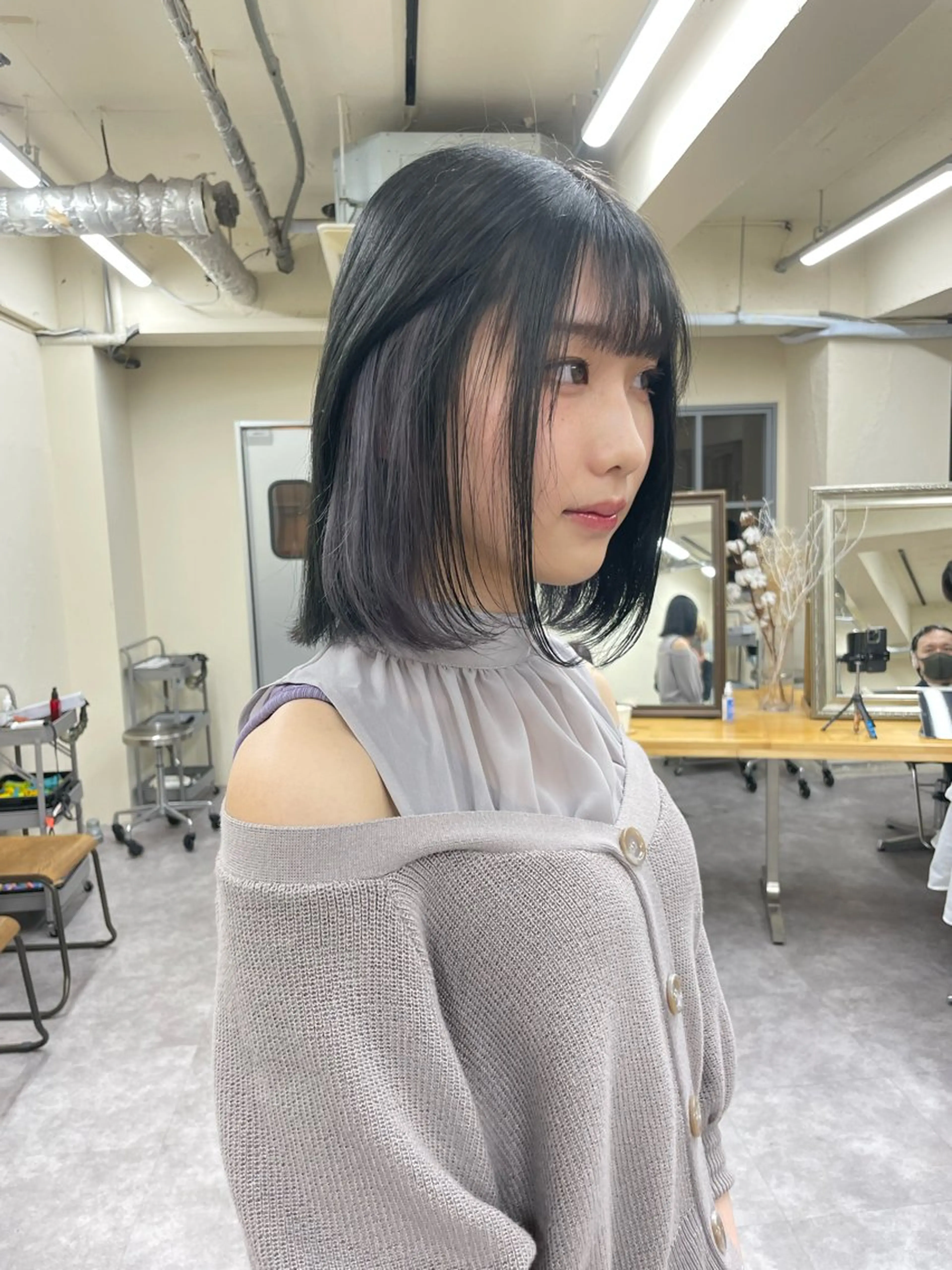 ミディアム カラー ヘアカラー トリートメント 透明カラー/韓国風 Subaruのヘアスタイル