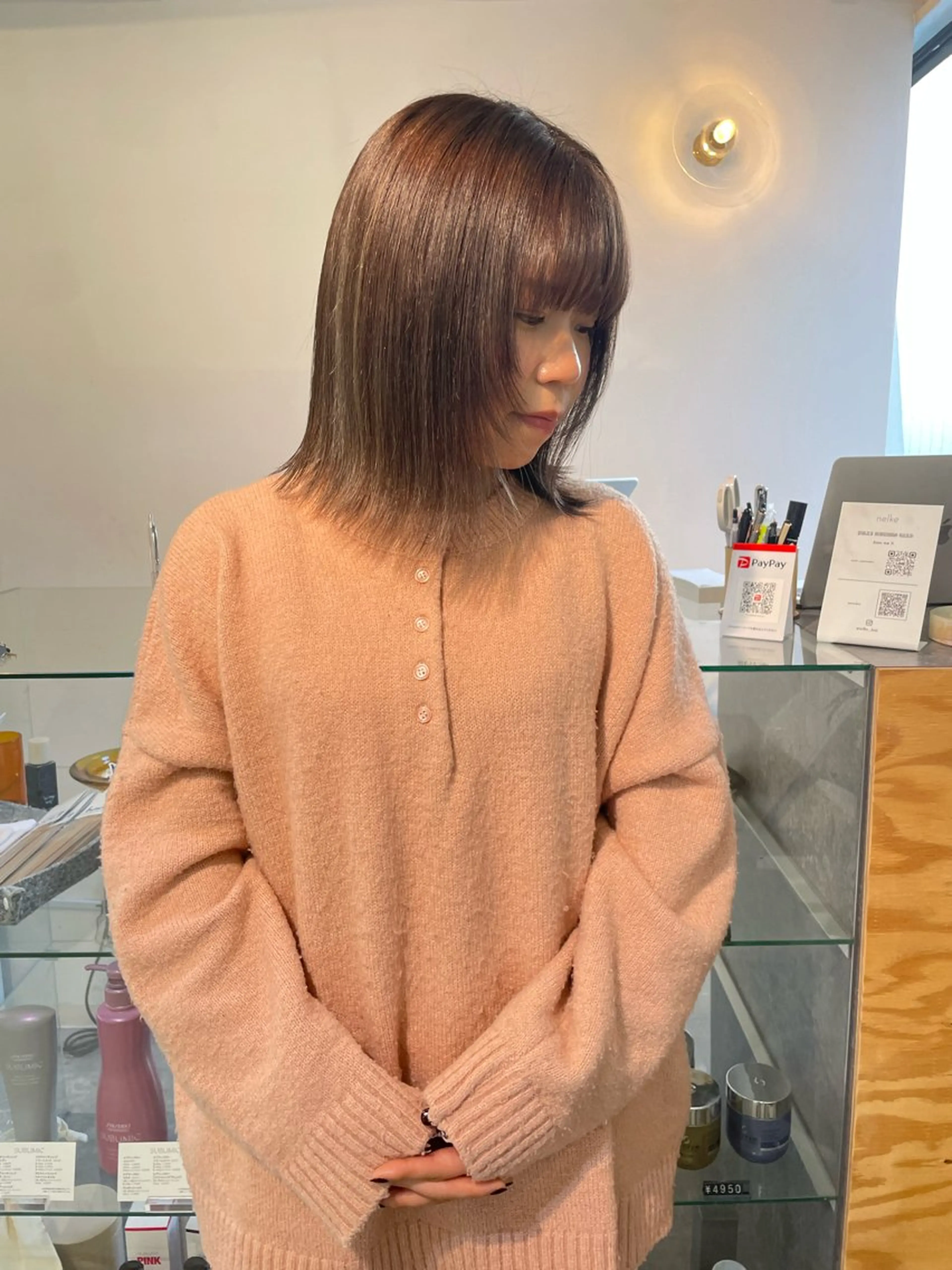 ミディアム カラー ヘアカラー sakura🌸 レイヤー/nelkeのヘアスタイル