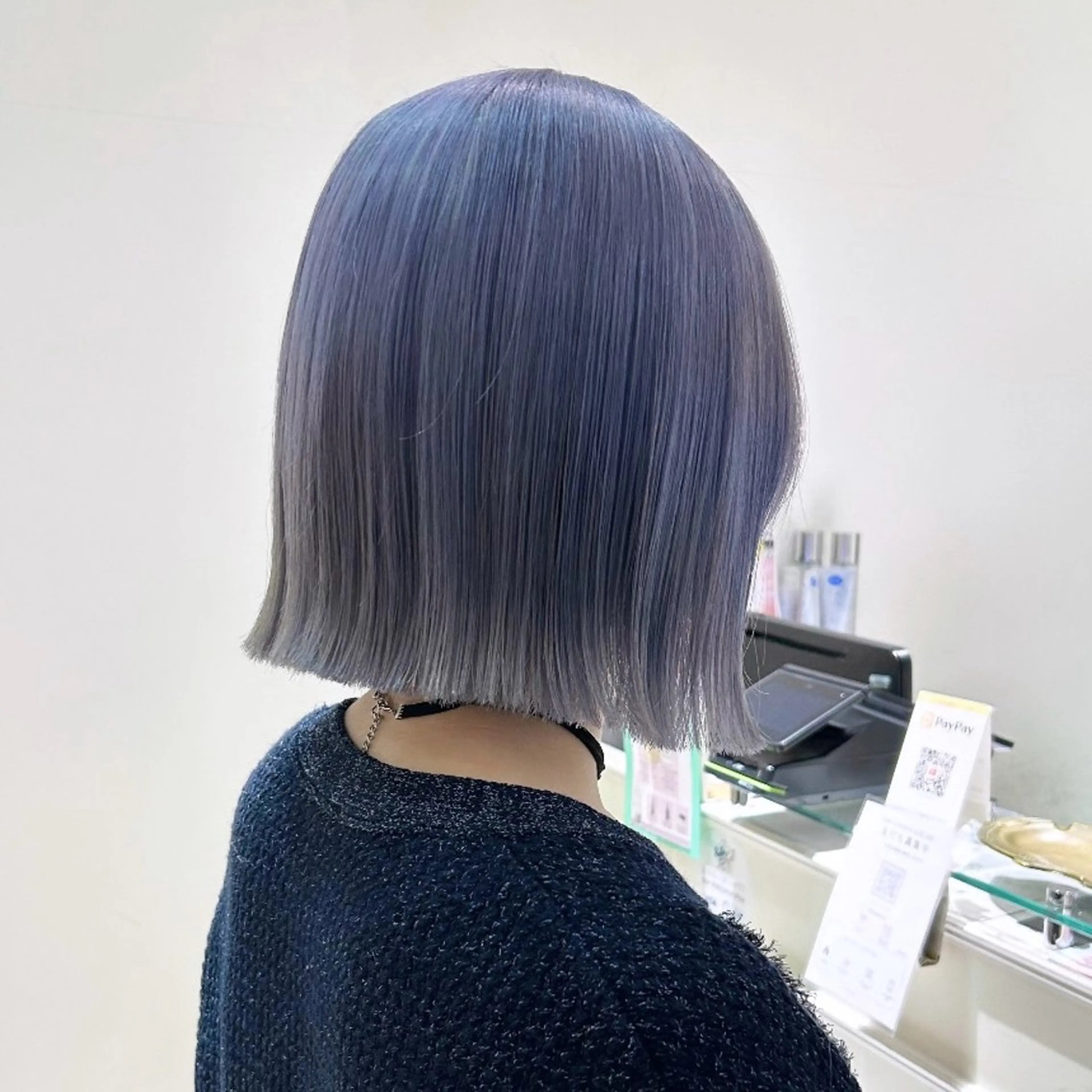 ミディアム カラー ヘアアレンジ 吉水 彩乃 /ボブ/透明感カラーのヘアスタイル