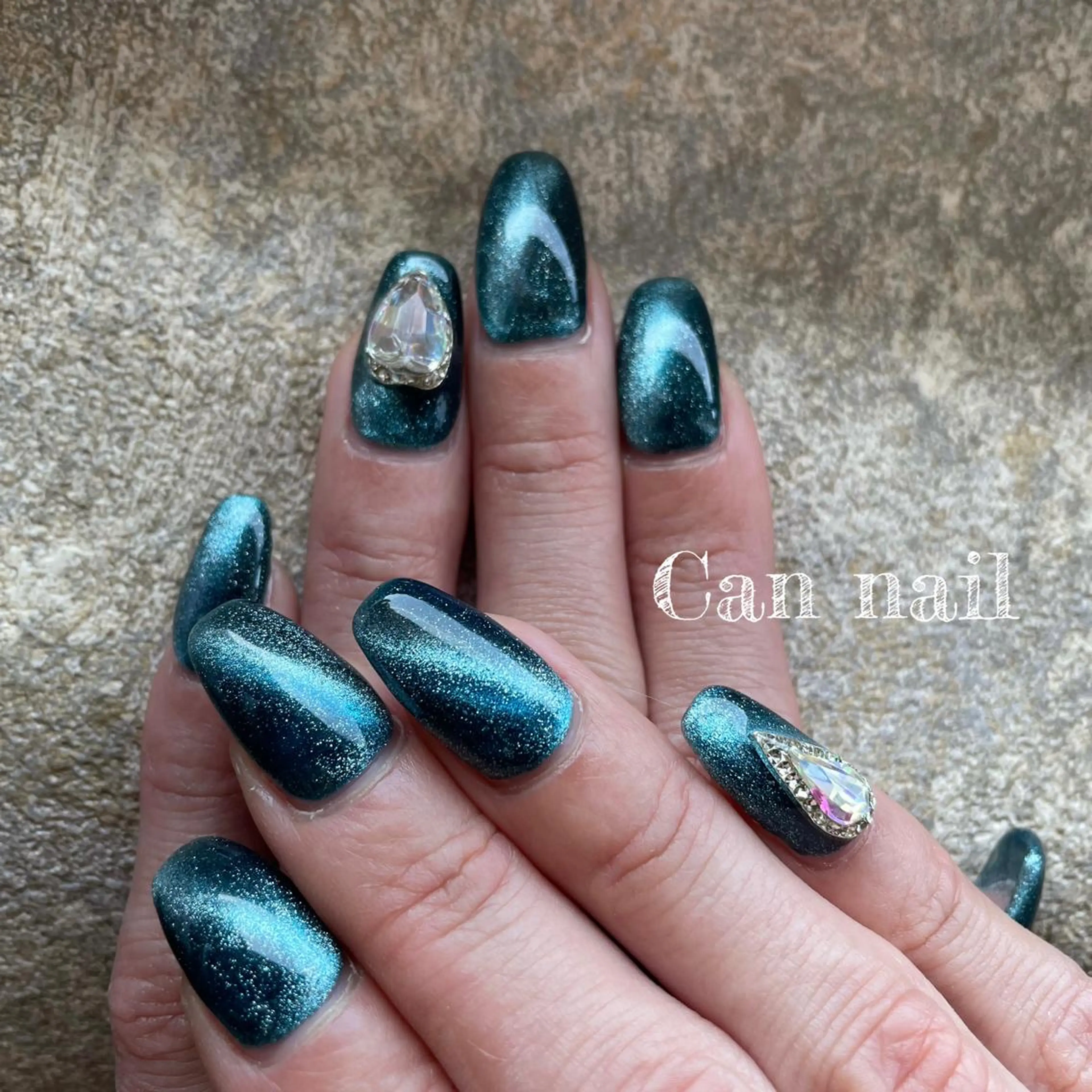 セミロング ネイル マグネットネイル ハンドネイル Parfum パルファンのネイルデザイン