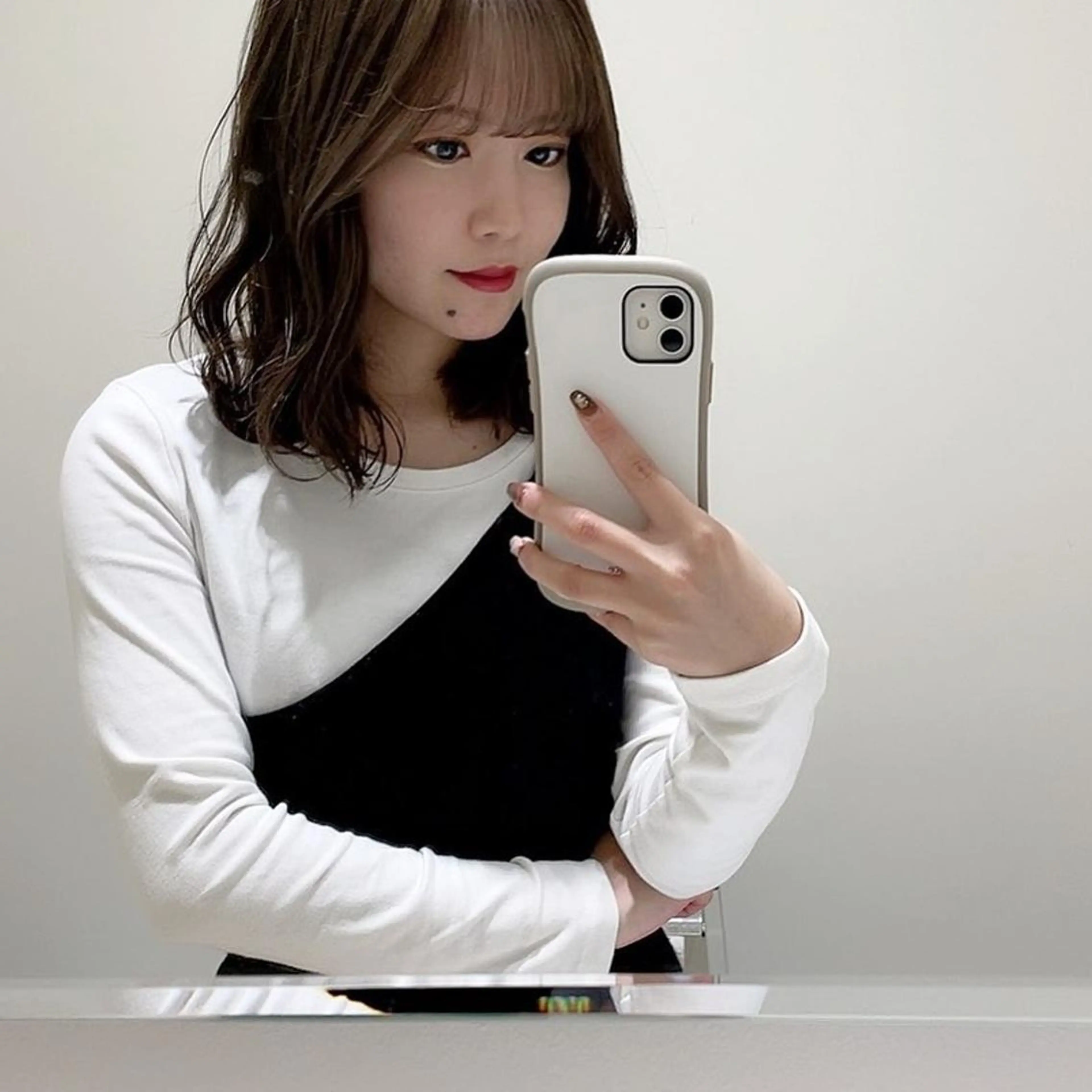 ミディアム カラー ブリーチ、髪質改善 Noe心斎橋店のヘアスタイル