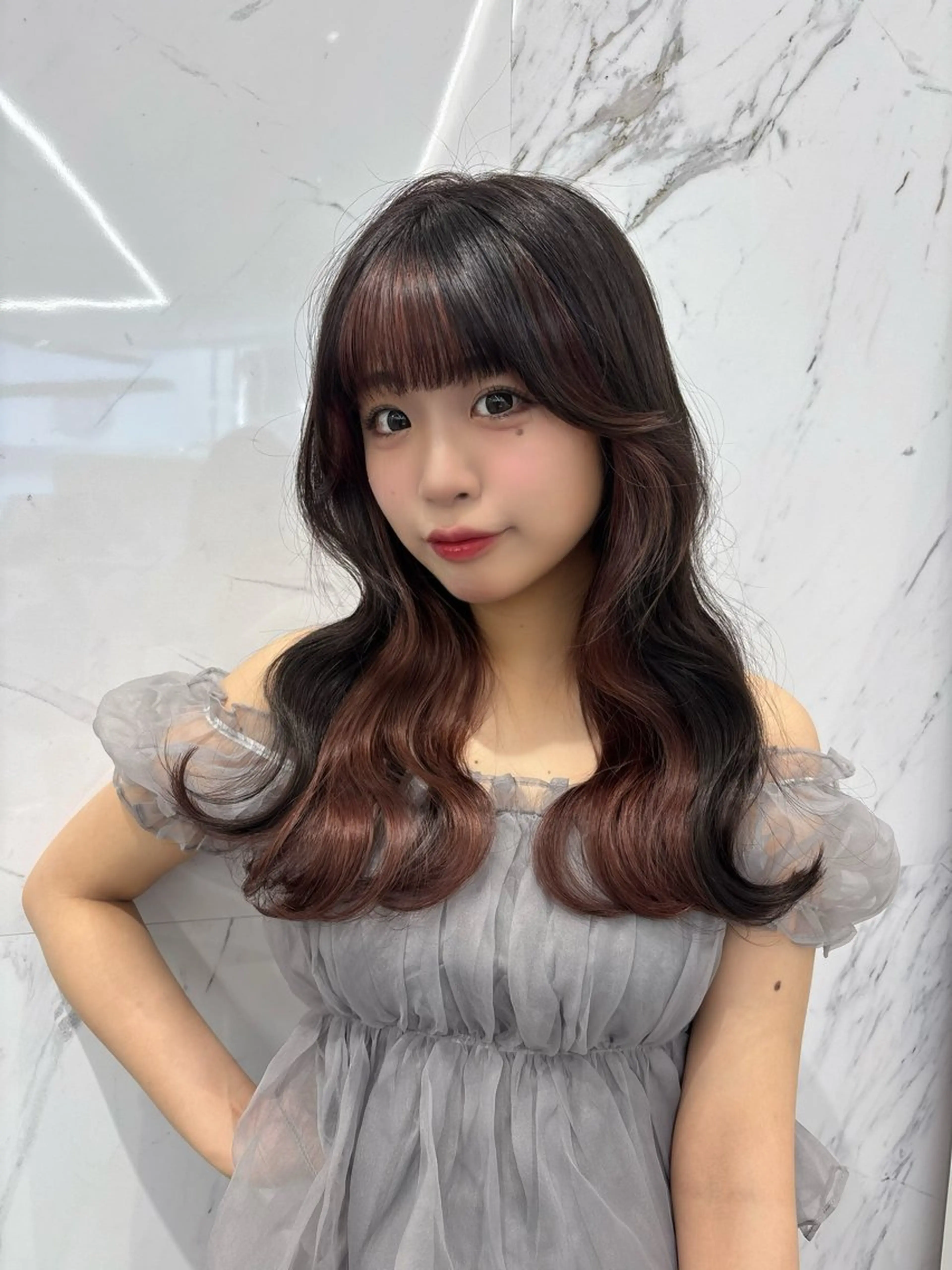 ロング カラー ロング カット ヘアカラー ParveMix 🐾鳥取彩花のヘアスタイル